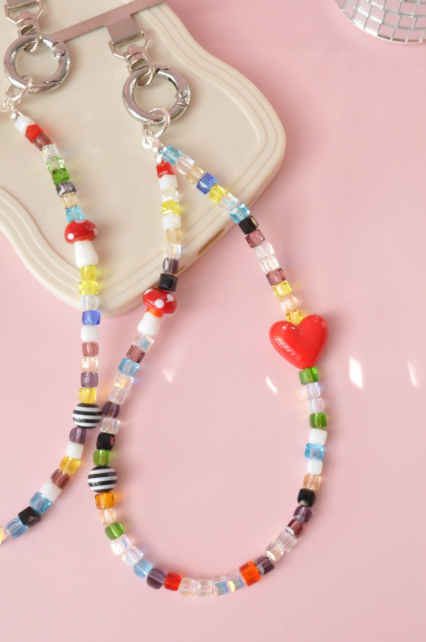 Glass Beaded Phone Charm