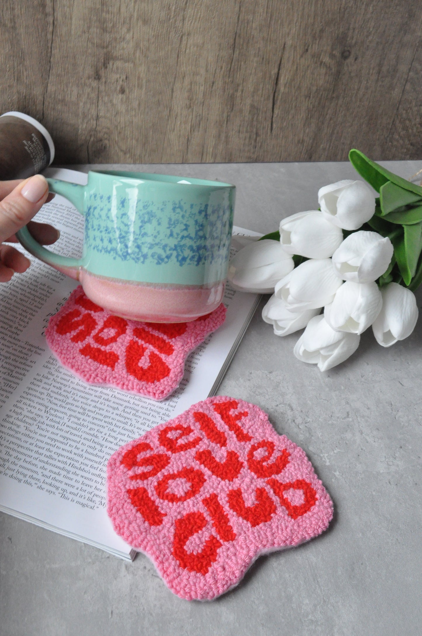 "Self Love Club" Tufted Mug Rug