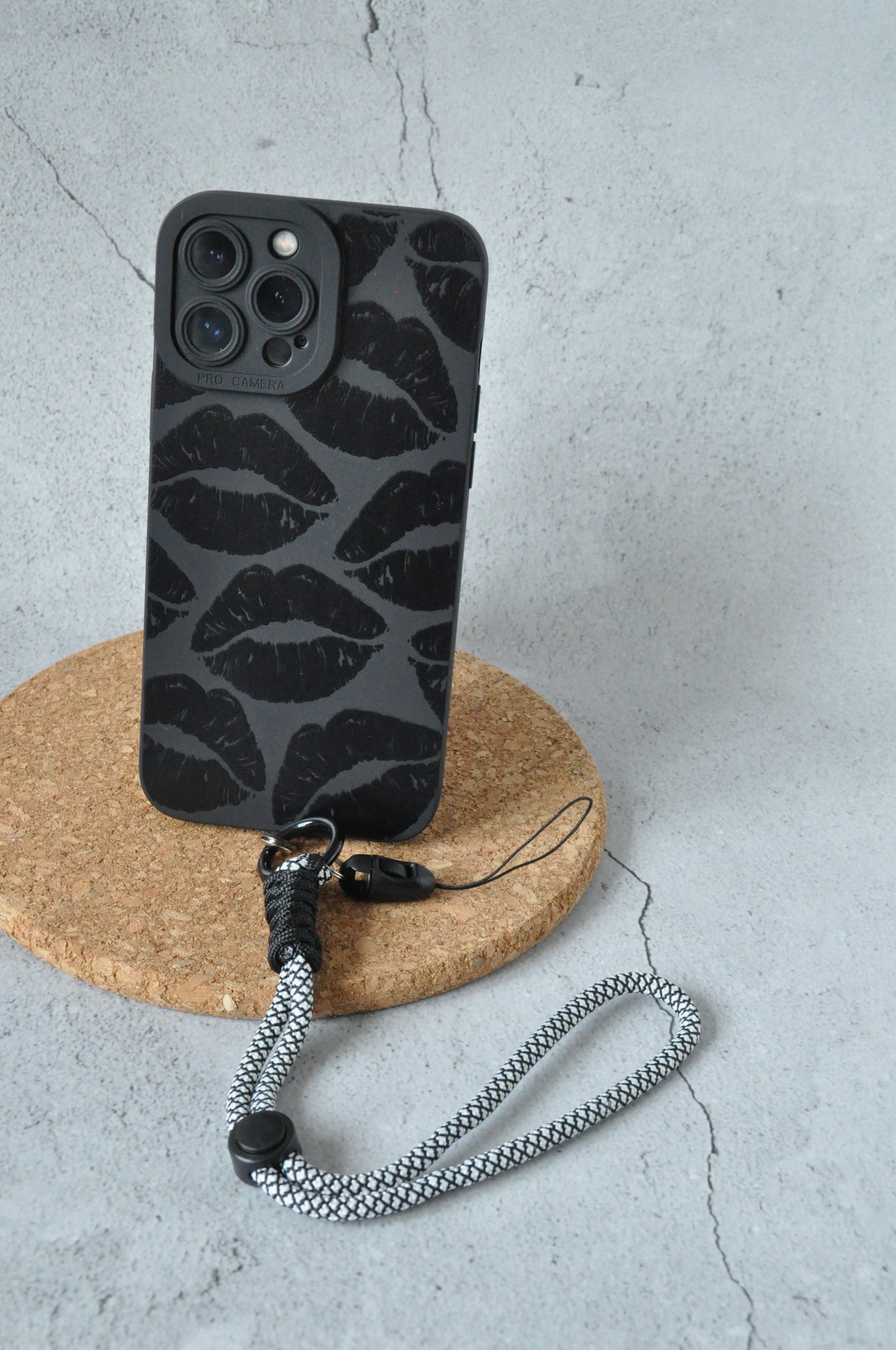 Black & White Adjustable Phone Strap