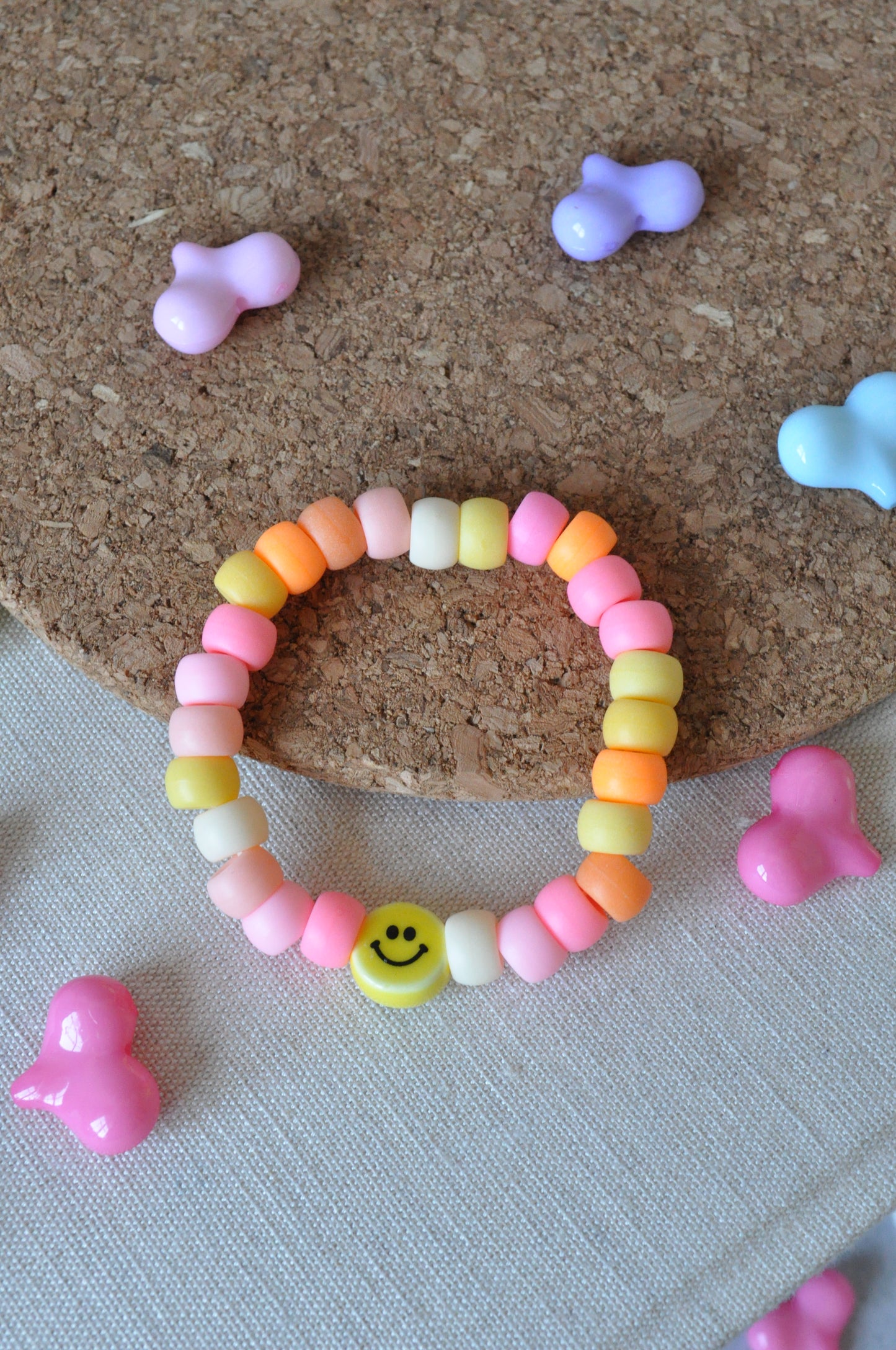 Pastel Chunky Heart Bracelet