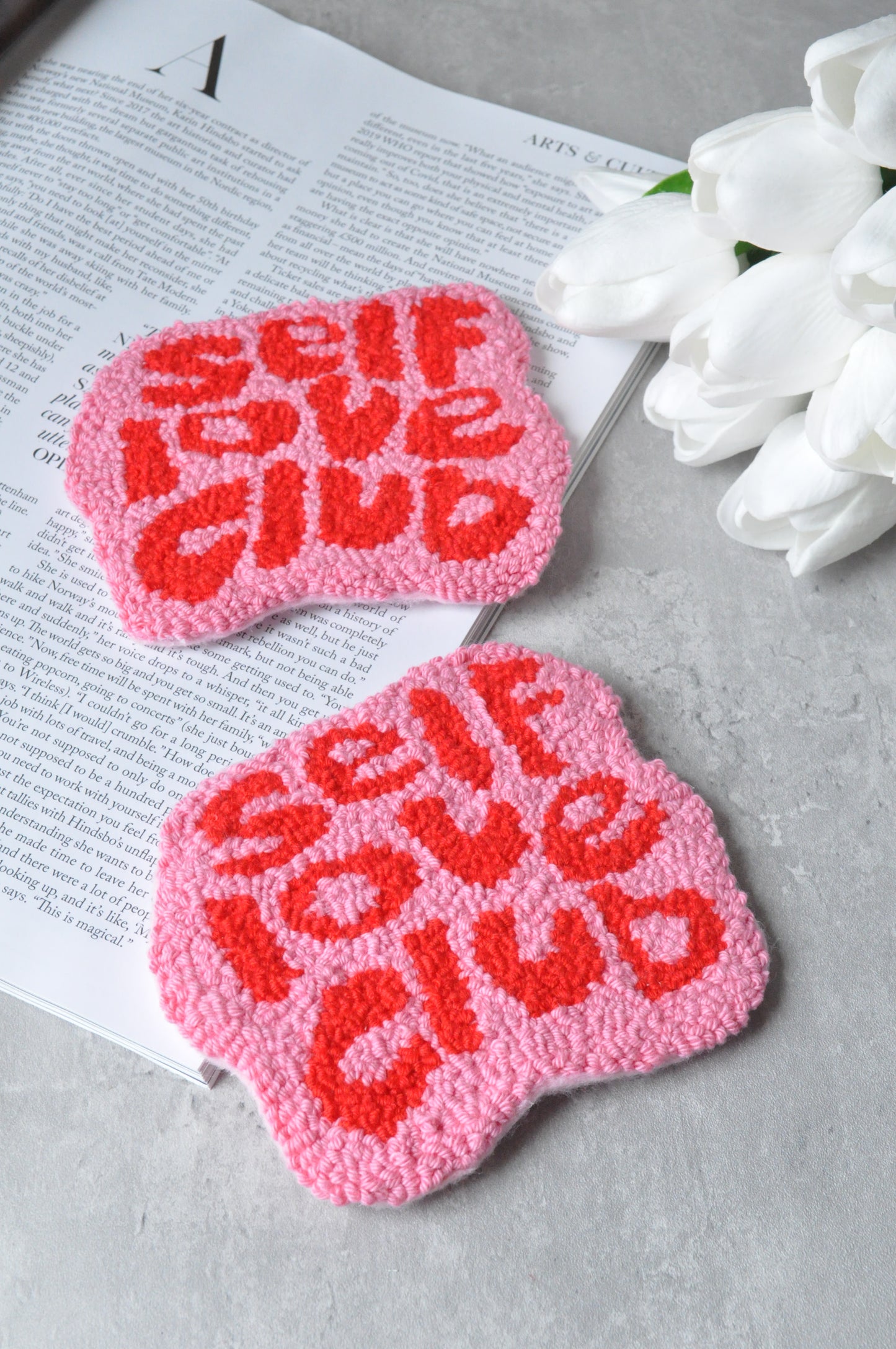 "Self Love Club" Tufted Mug Rug