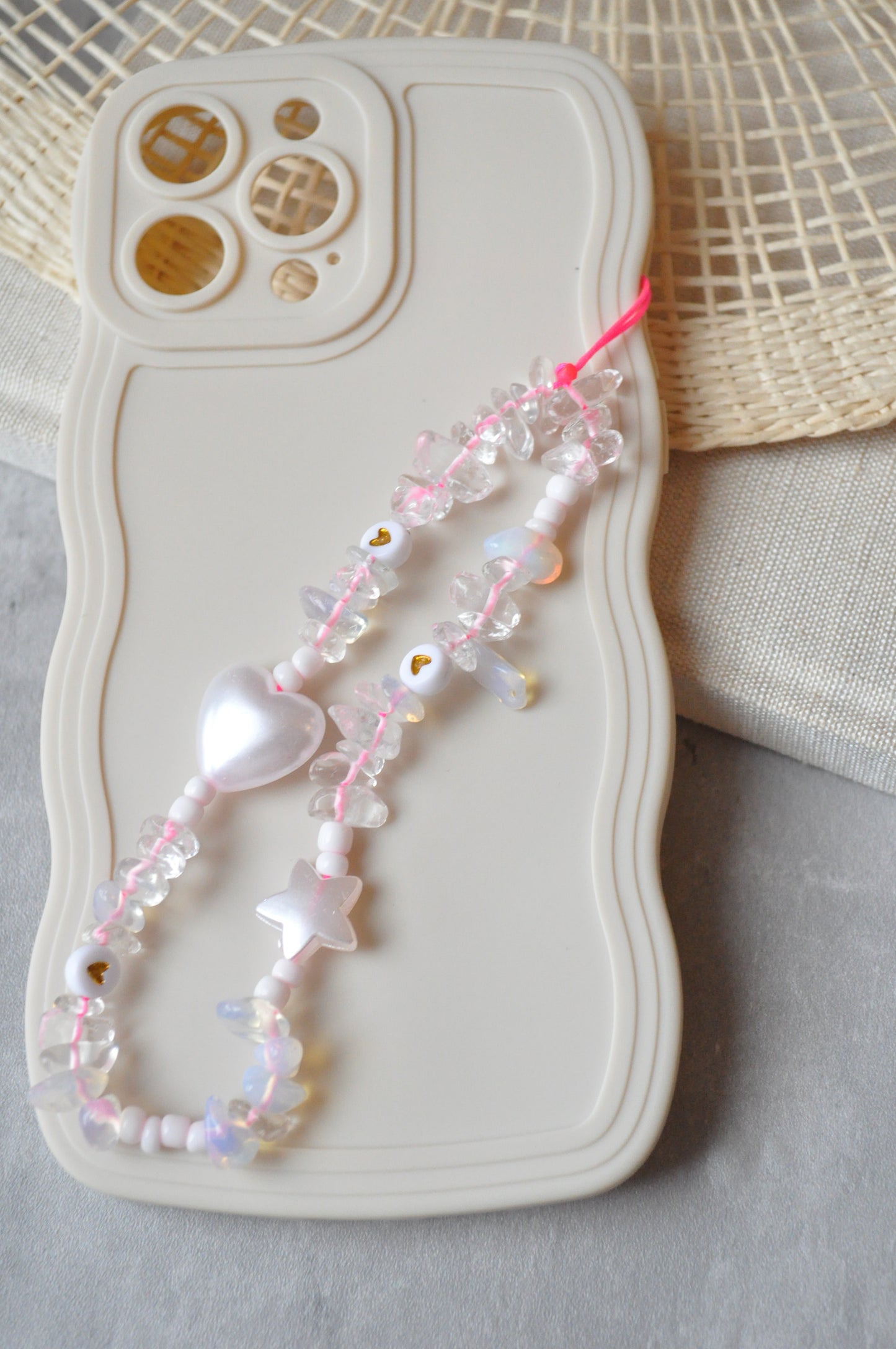 Moonstone Crystal Phone Charm