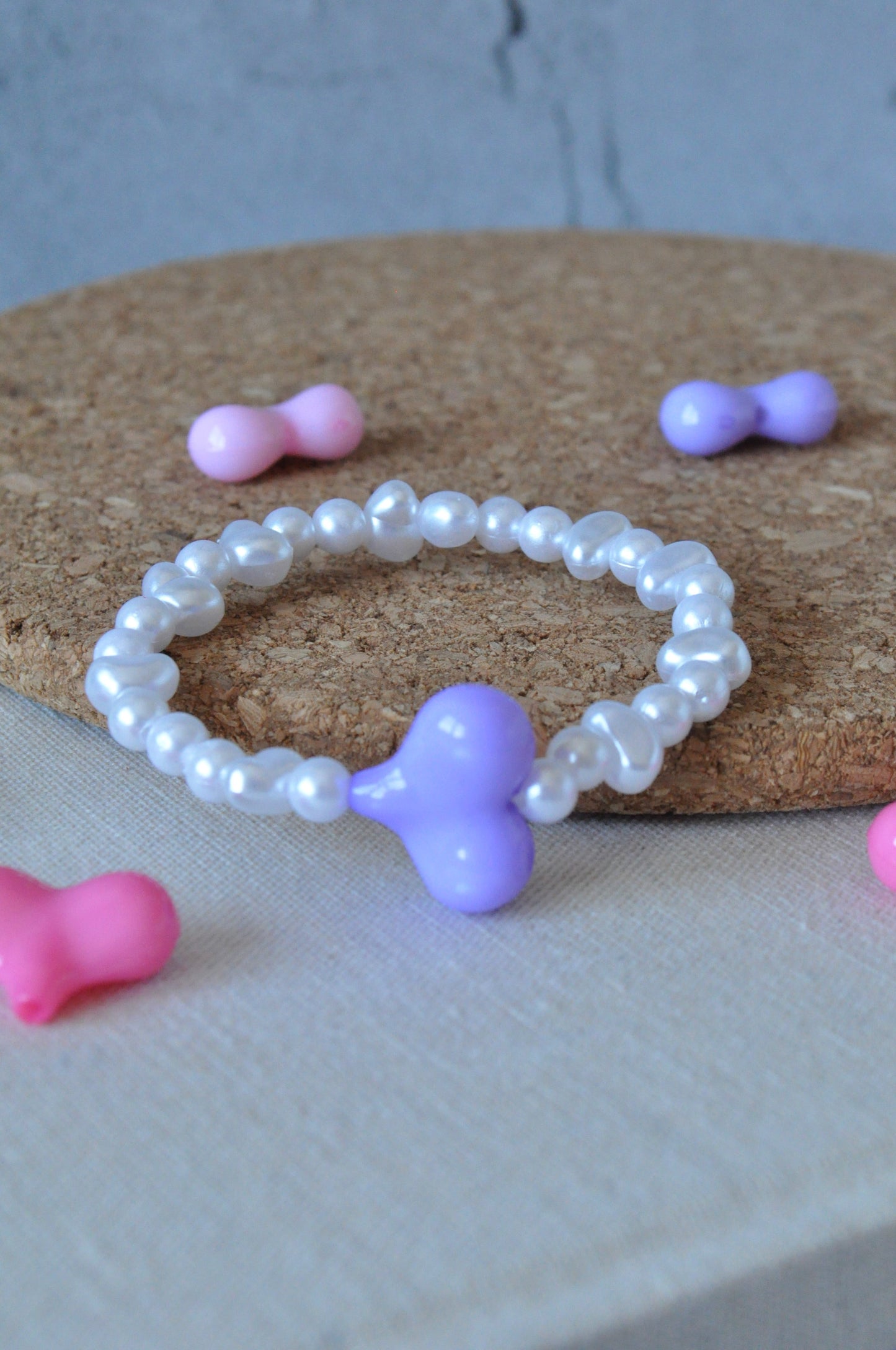 Pastel Chunky Heart Bracelet