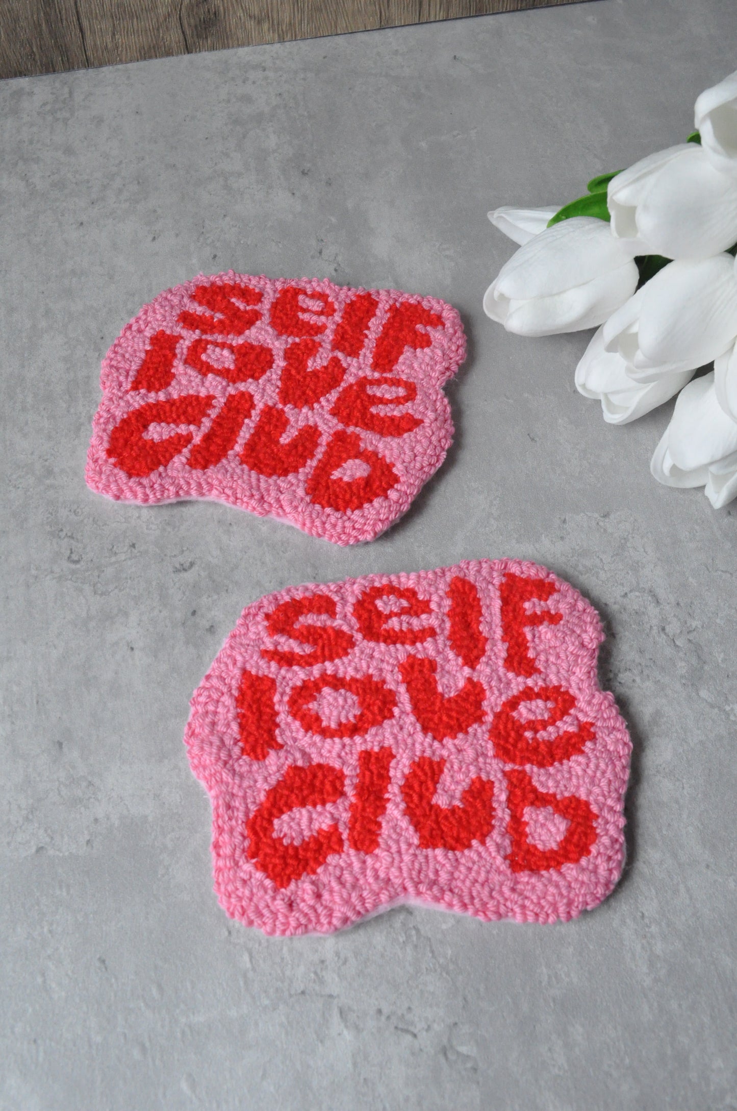 "Self Love Club" Tufted Mug Rug