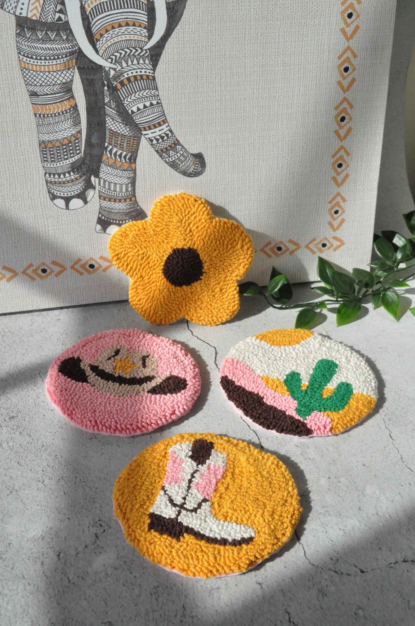 Cowboy Themed Mug Rugs