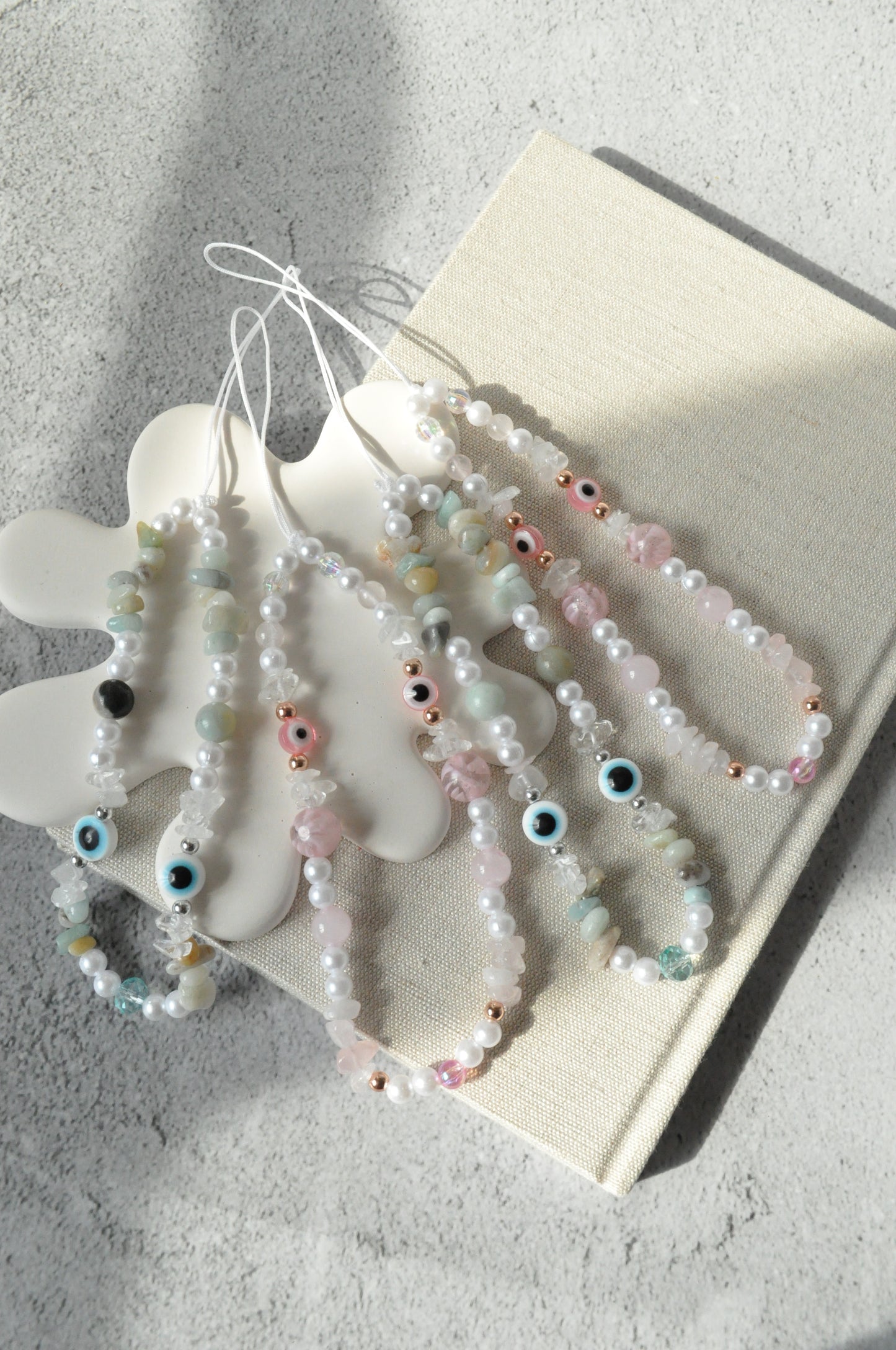 Rose Quartz & Amazonite Phone Charm