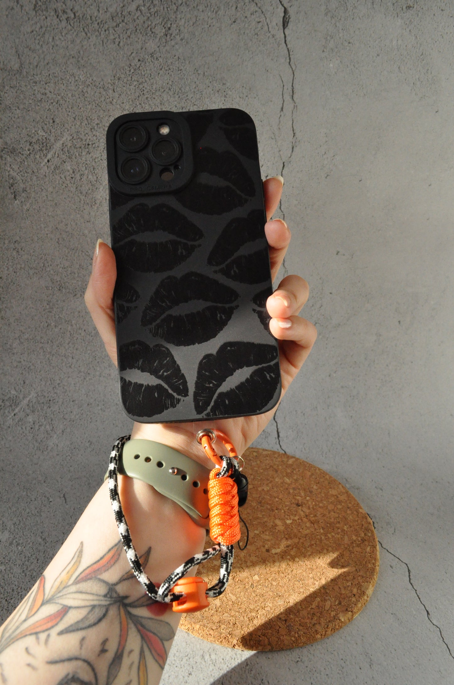 Orange Vibrant Colour Adjustable Wrist Strap