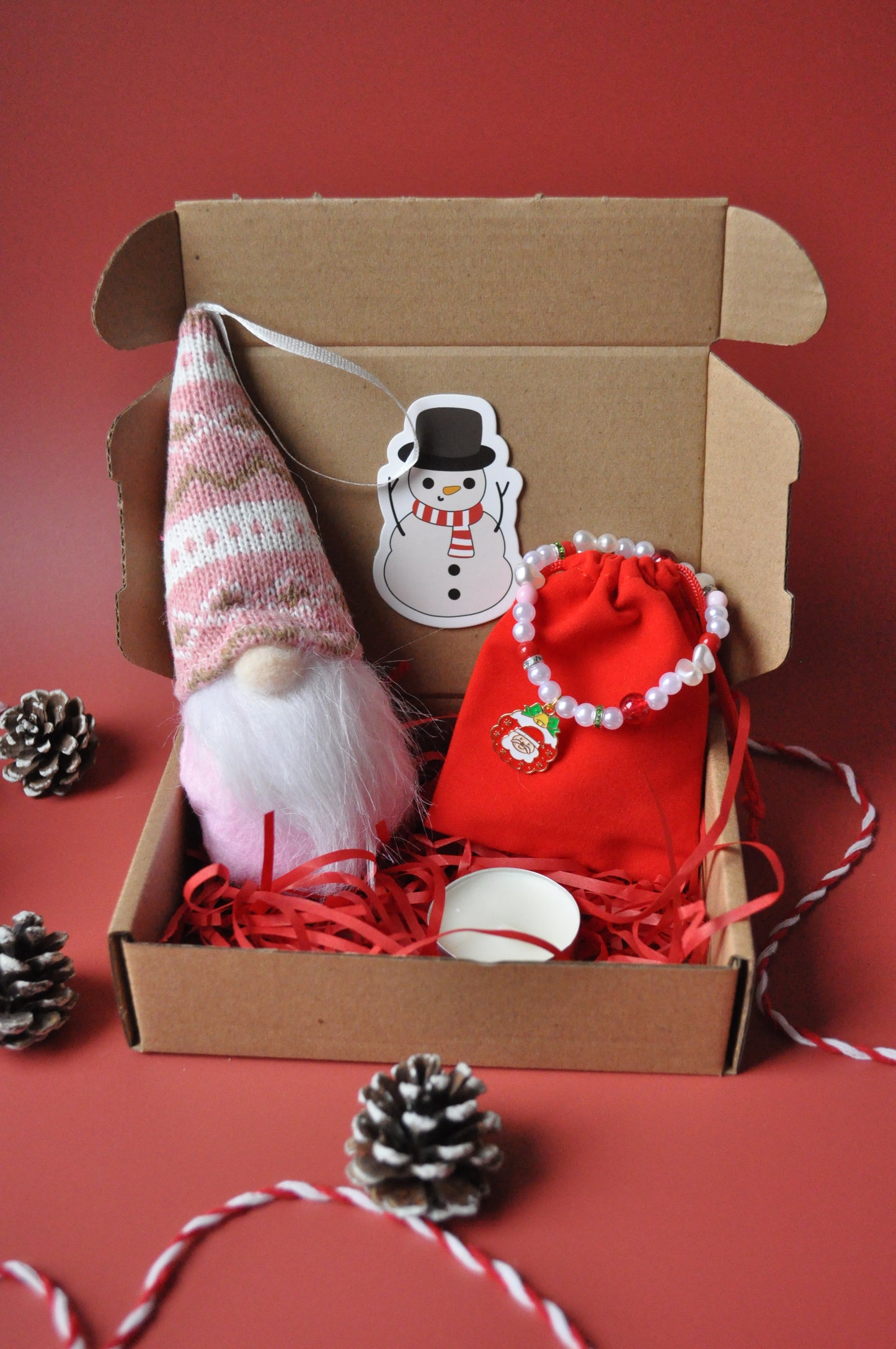 Christmas Gonk & Bracelet Gift Set