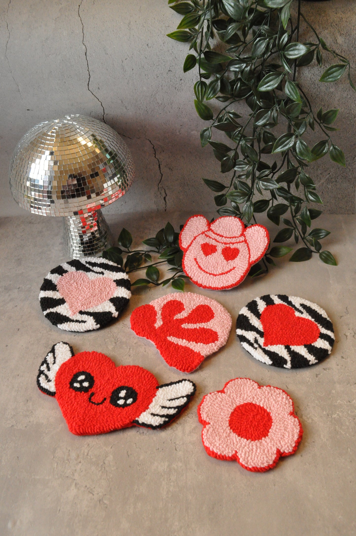Love Tufted Mug Rugs