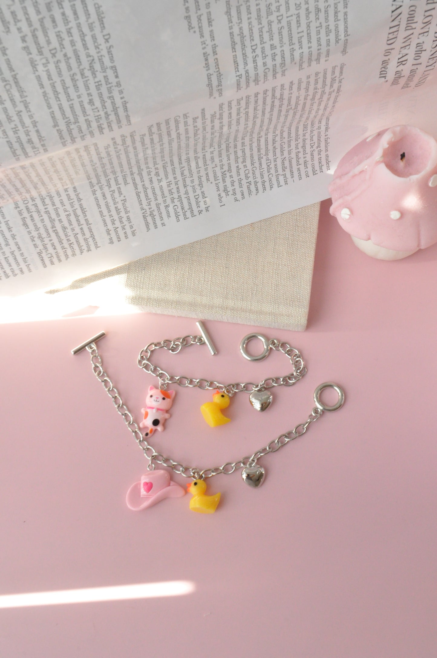 Y2K Chain Charm Bracelet