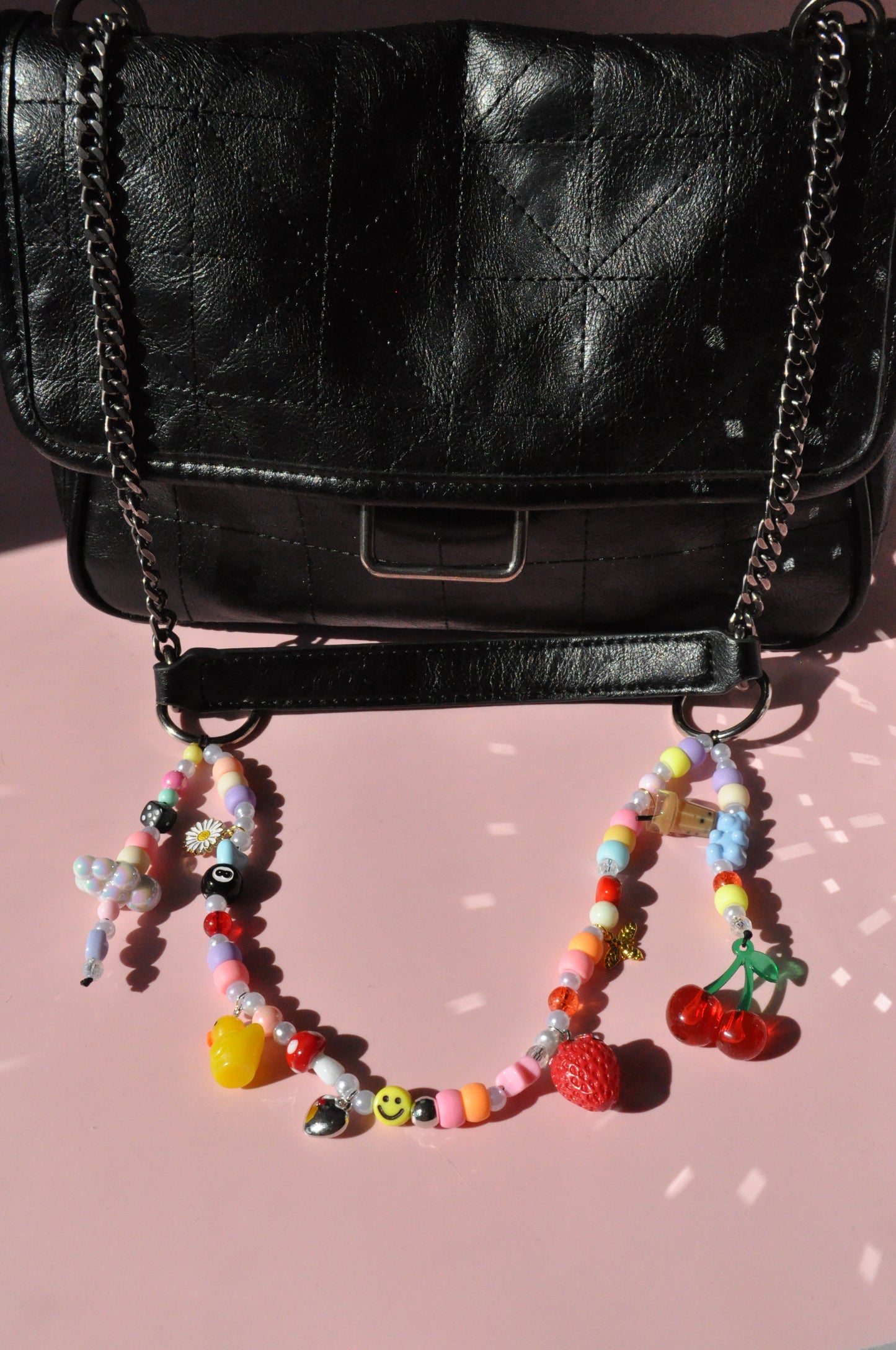 Chunky Fun Beaded Bag Charm