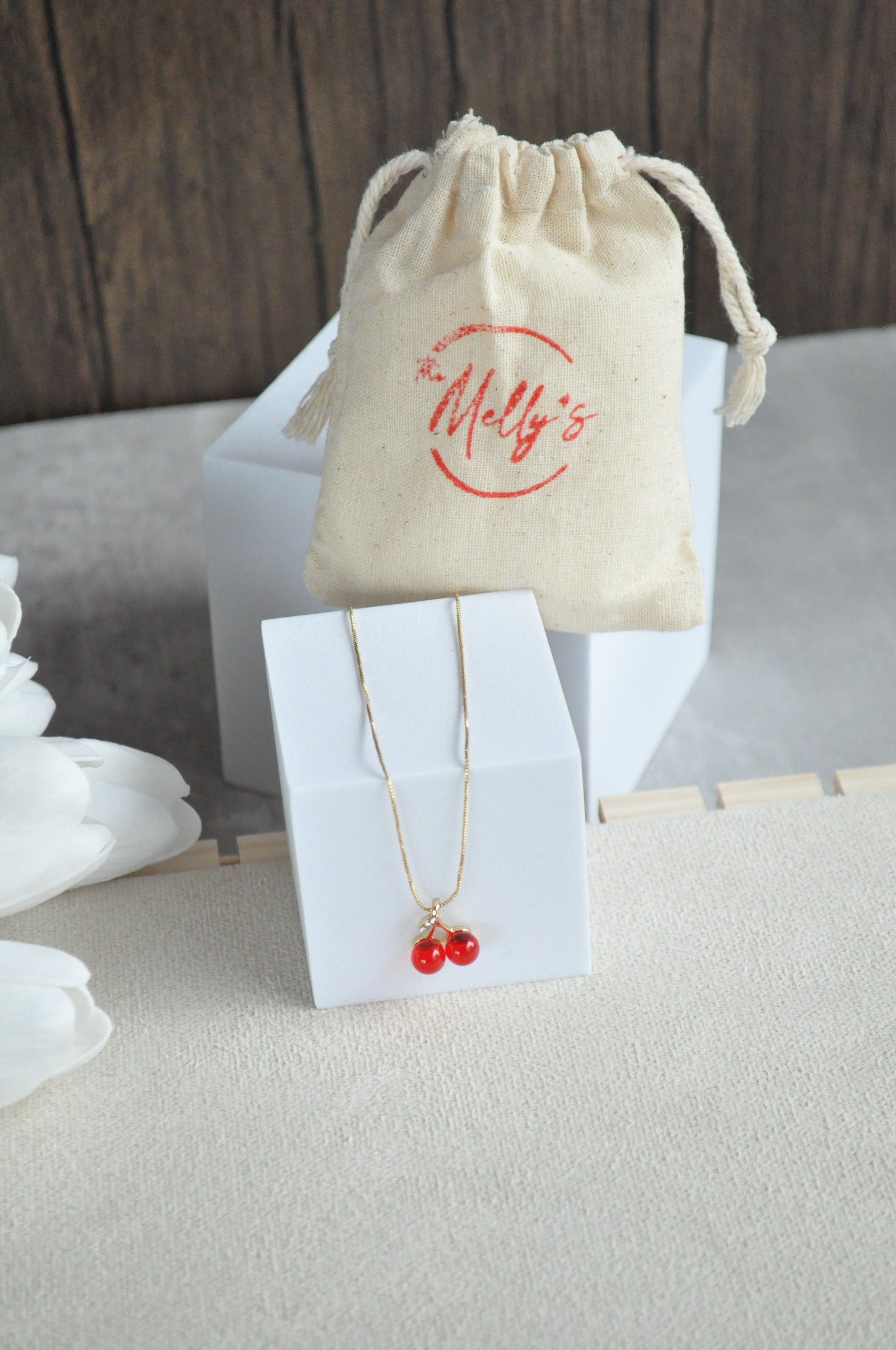 Golden Cherry Necklace