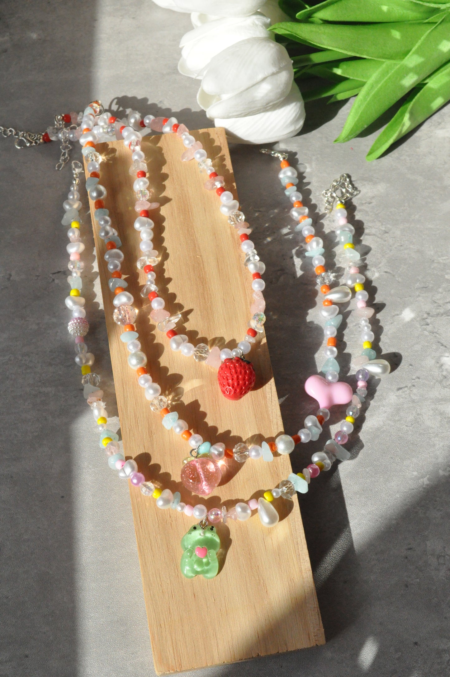Fruit Pendant Gemstone Necklace