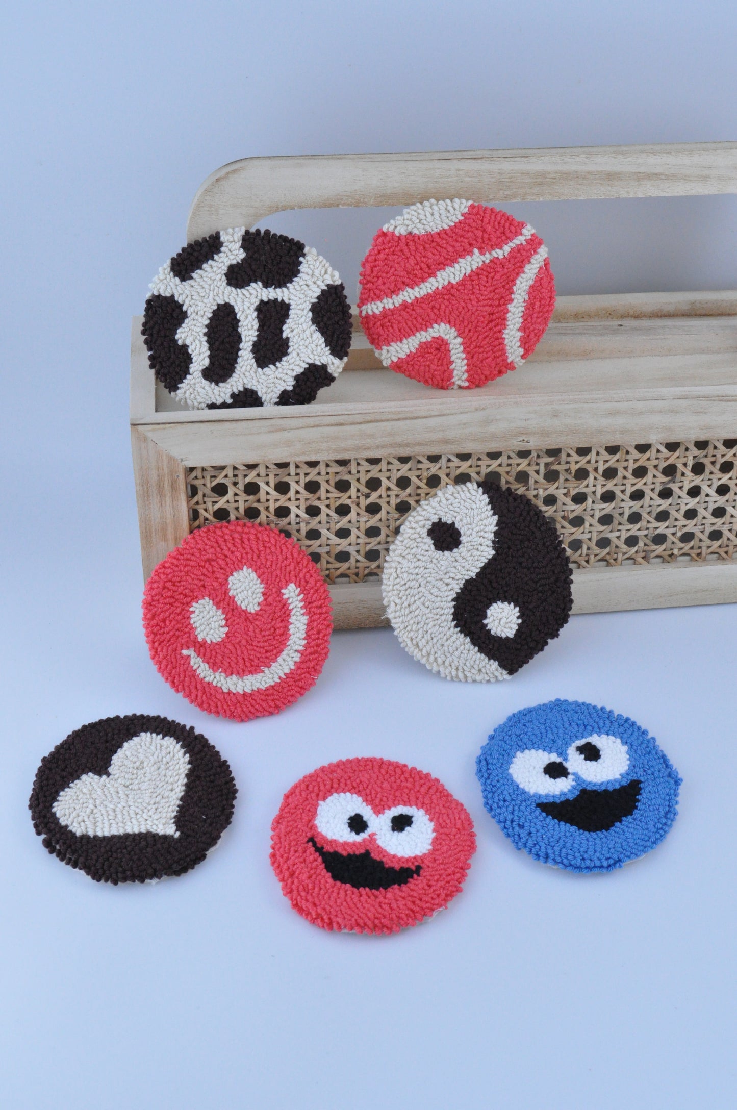 Funny Punch Needle Coasters