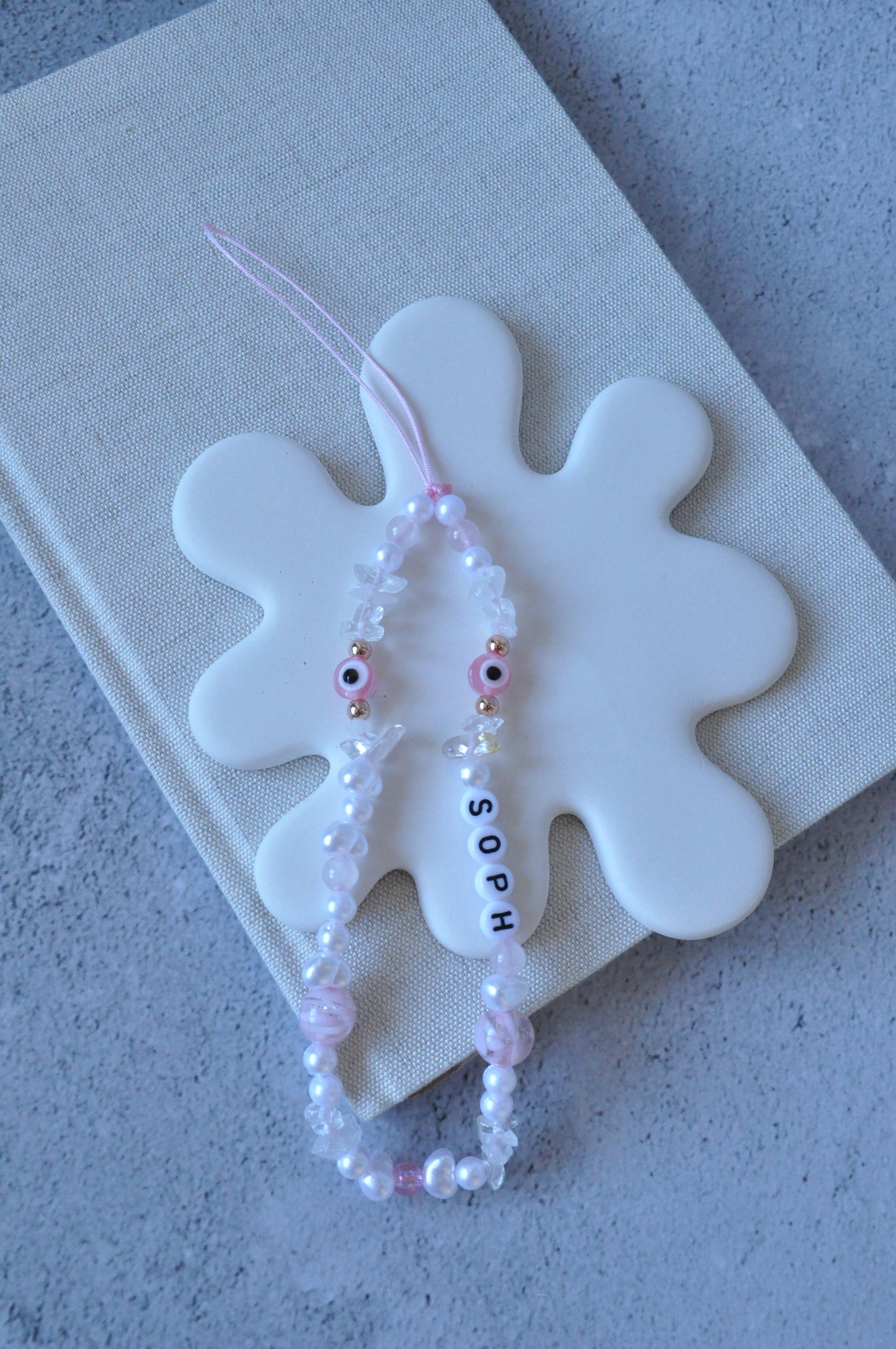 Rose Quartz & Amazonite Phone Charm