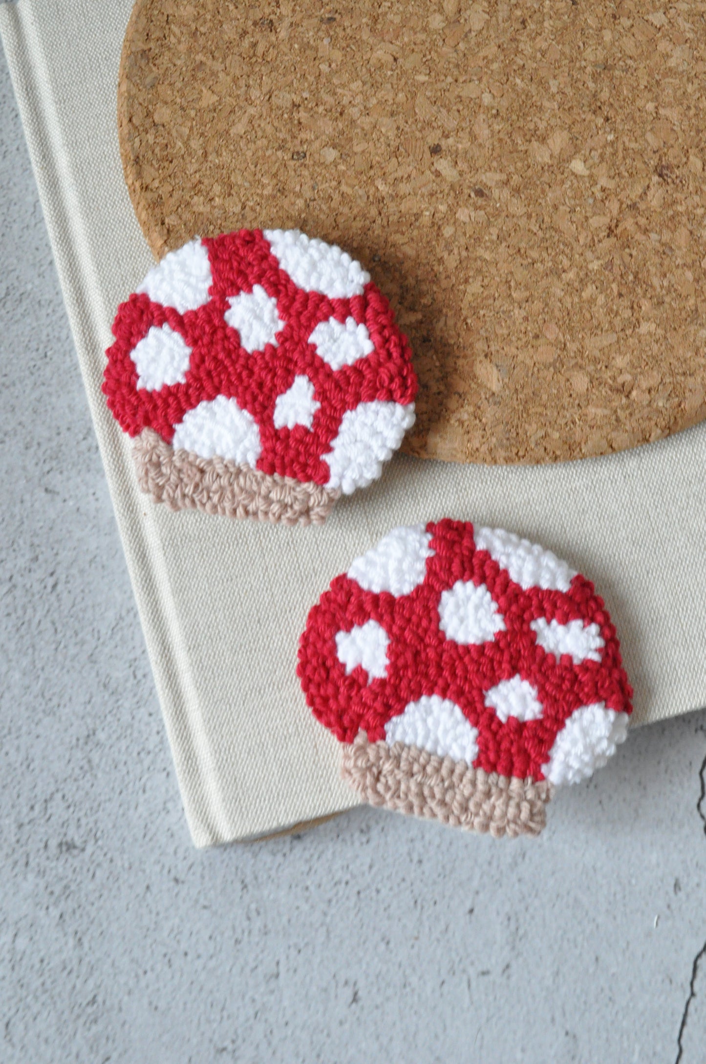 Cow Print & Mushroom Car Coaster