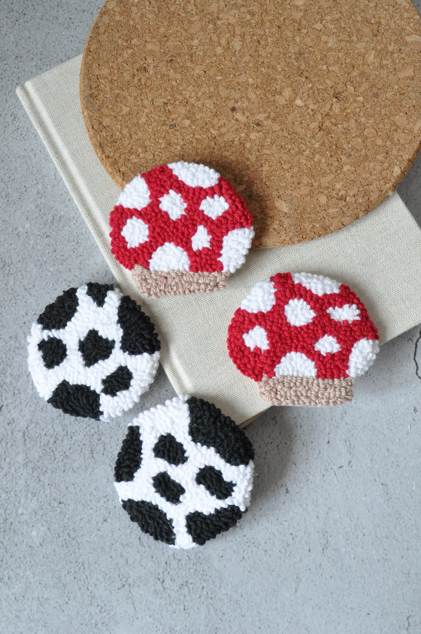 Cow Print & Mushroom Car Coaster