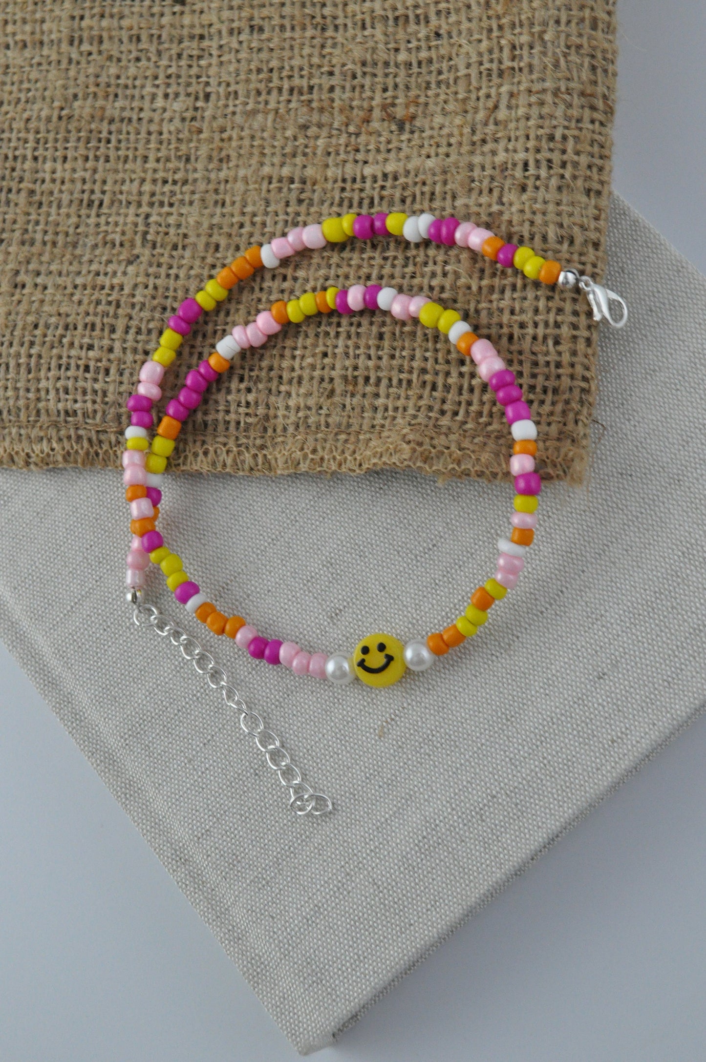 Colourful Smiley Bead Necklace