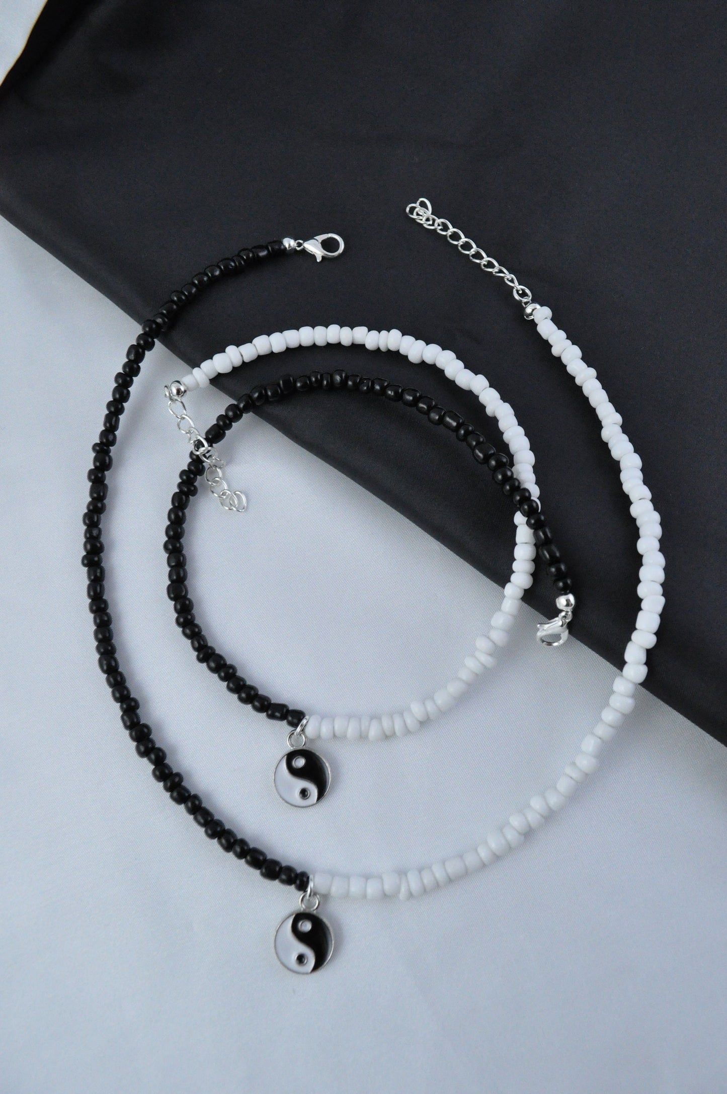 Yin Yang Glass Bead Necklace