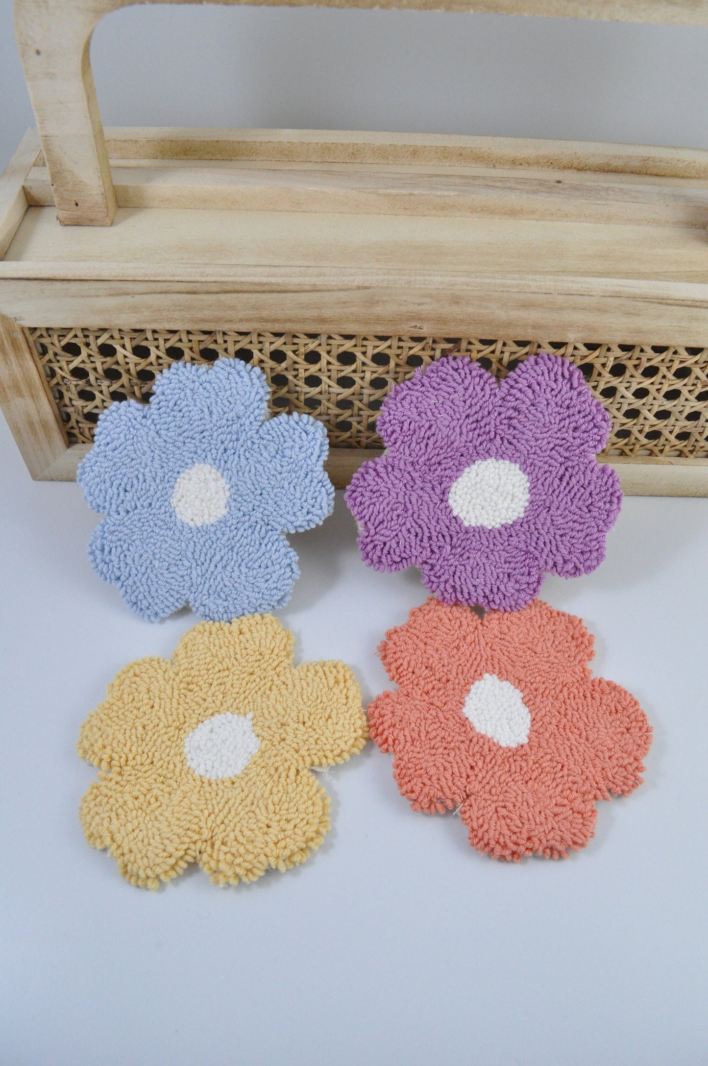 Daisy Punch Needle Coaster