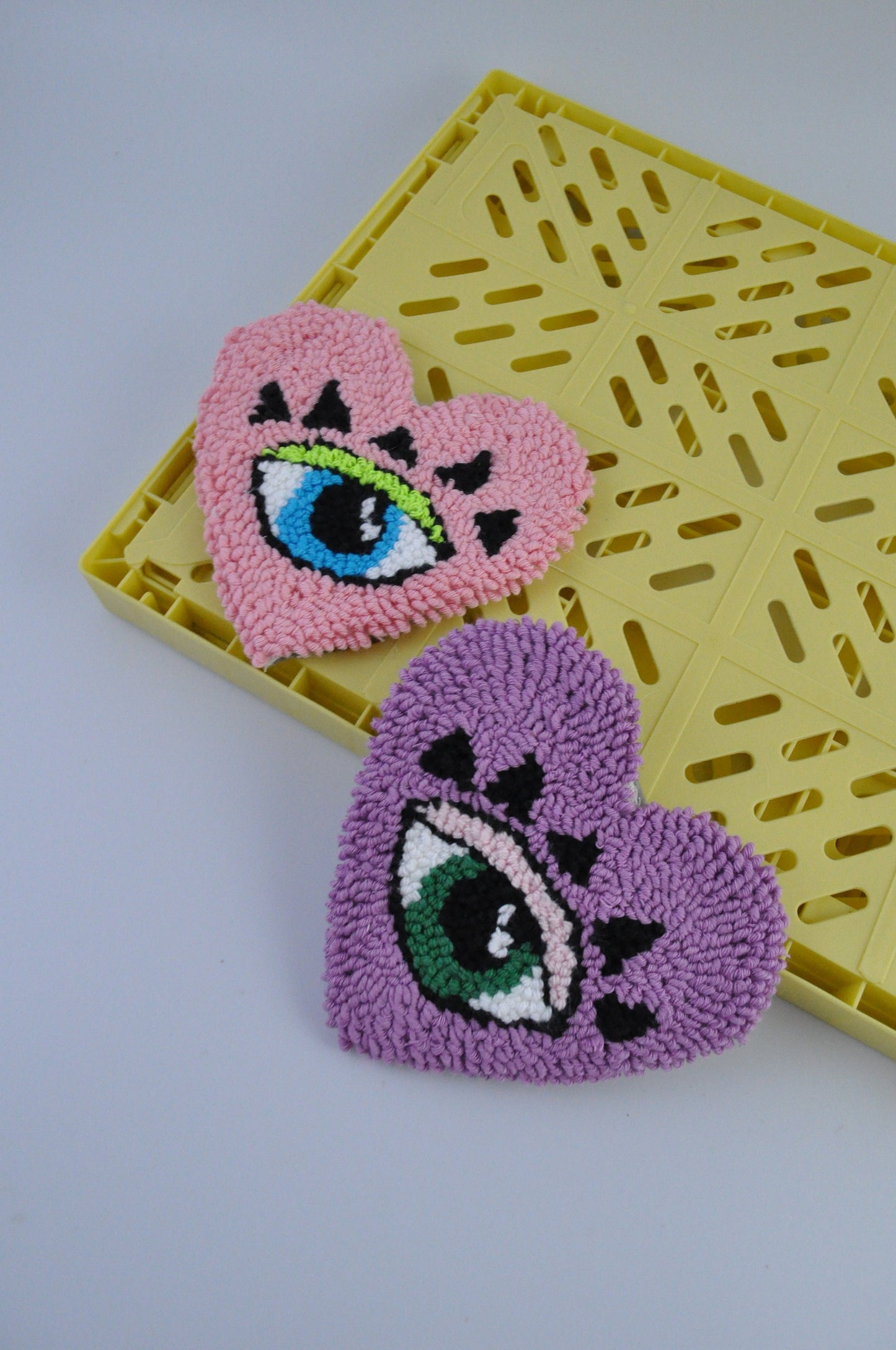 Evil Eye Heart Shaped Mug Rug