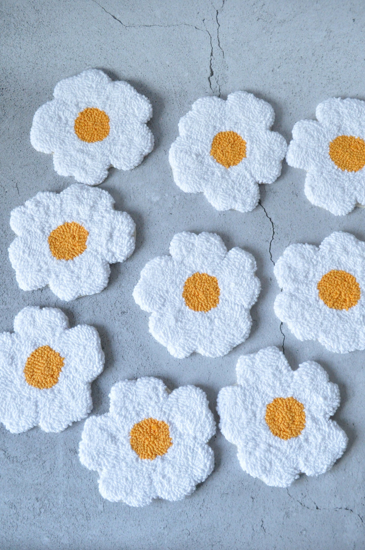 Daisy Punch Needle Coaster