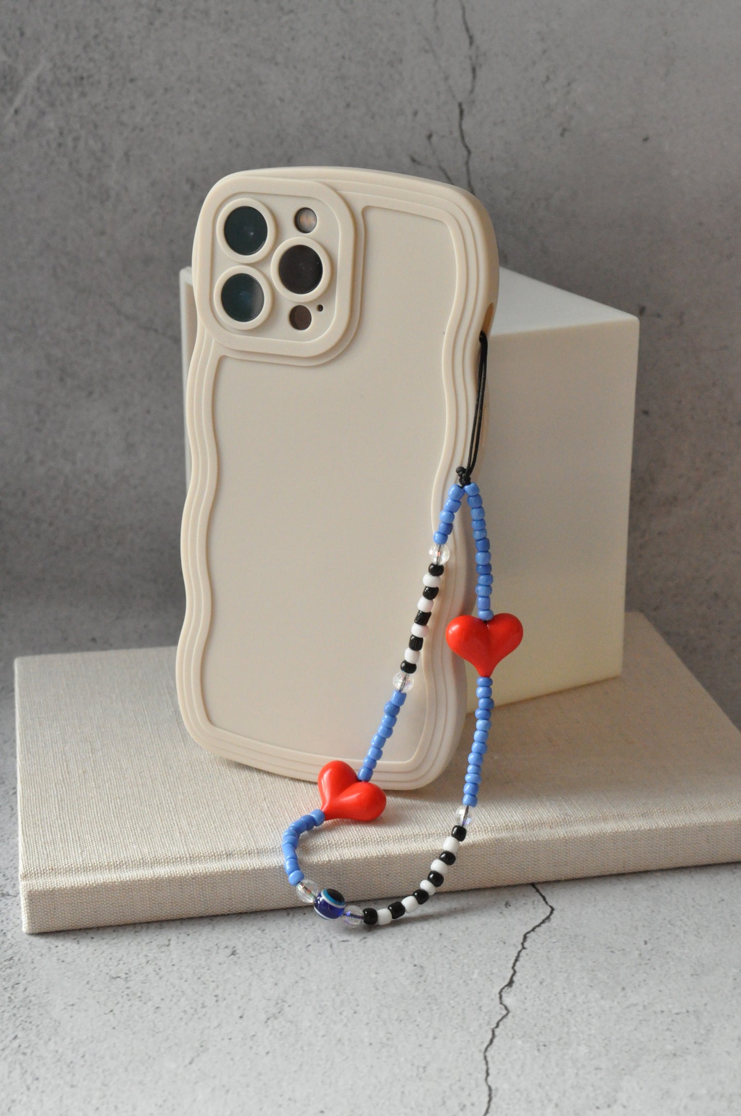 Chunky Heart Phone Charm Strap