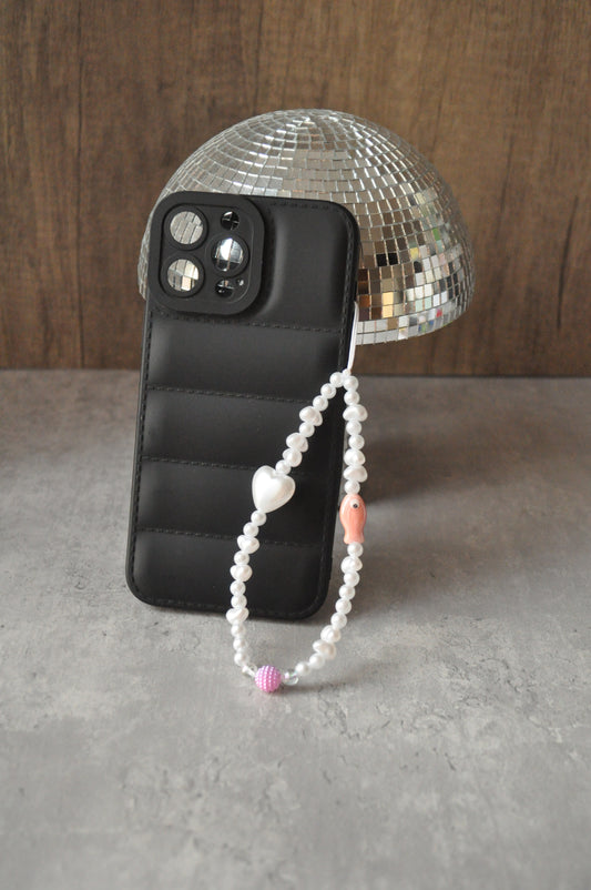 Ceramic Fish Pearl Phone Charm