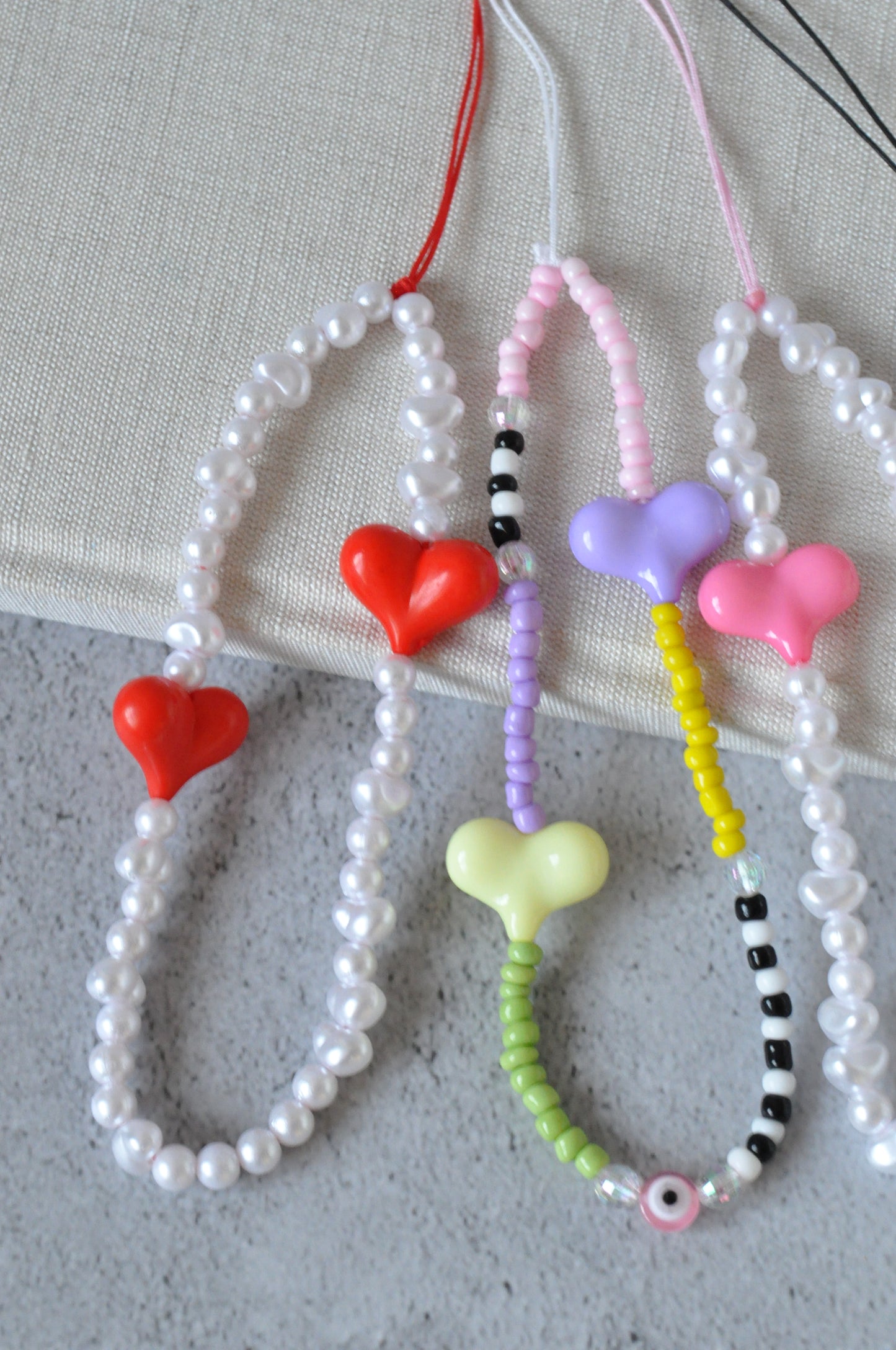 Chunky Heart Phone Charm Strap