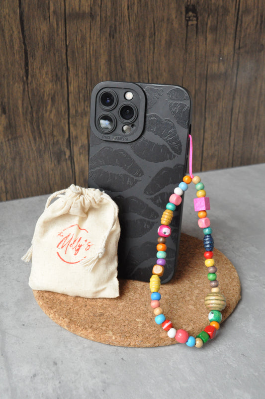 Personalised Wooden Phone Charm Strap