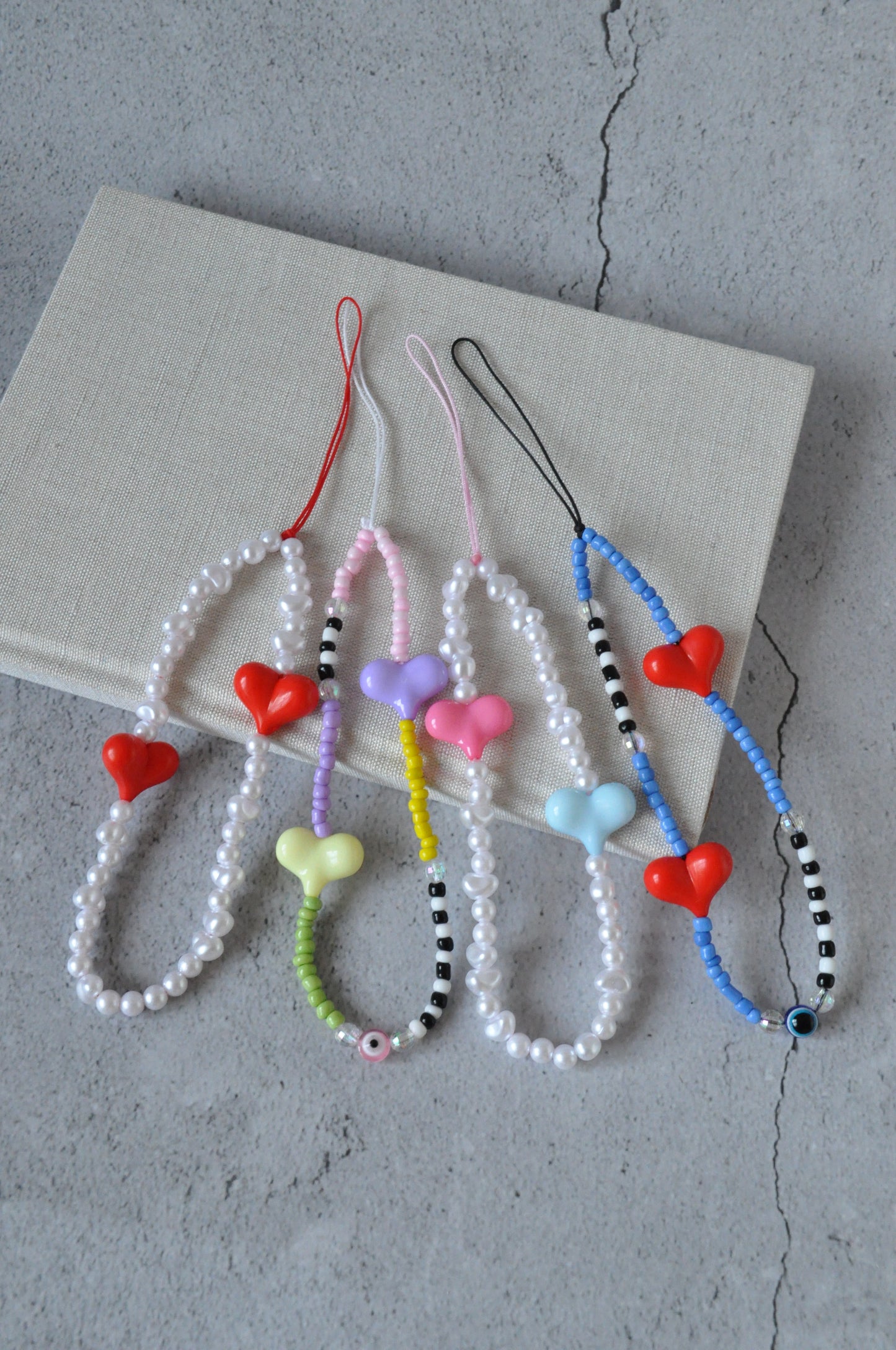 Chunky Heart Phone Charm Strap