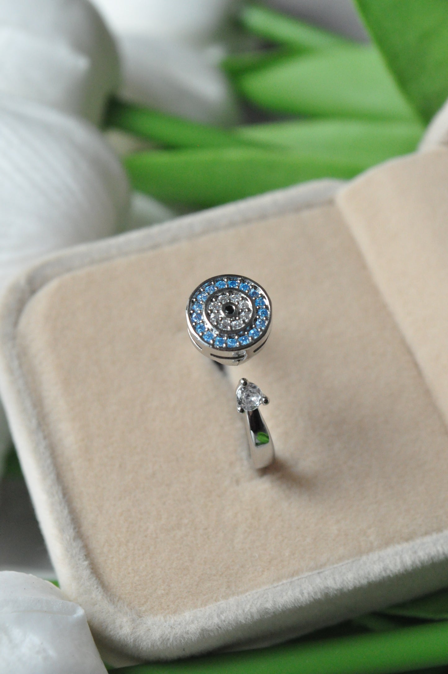 Anxiety Relief Spinning Evil Eye Ring