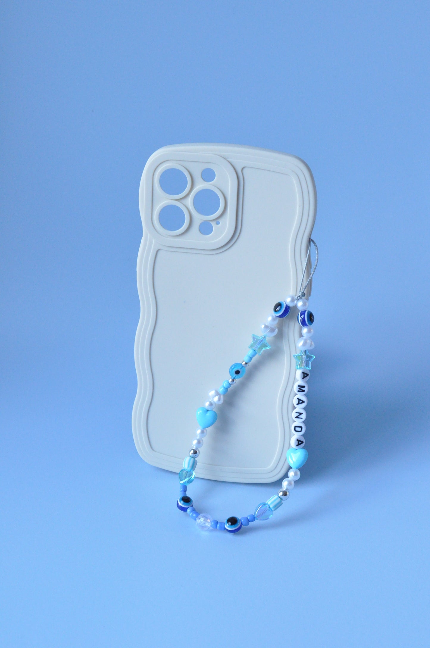 Evil Eye Pearl Beaded Phone Charm