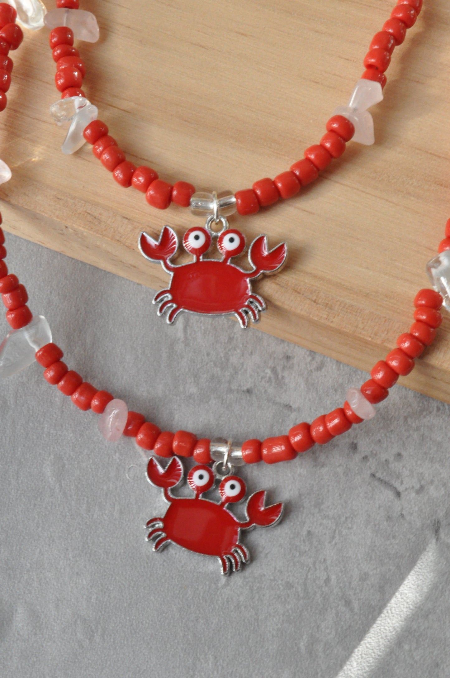 Beaded Crab Necklace