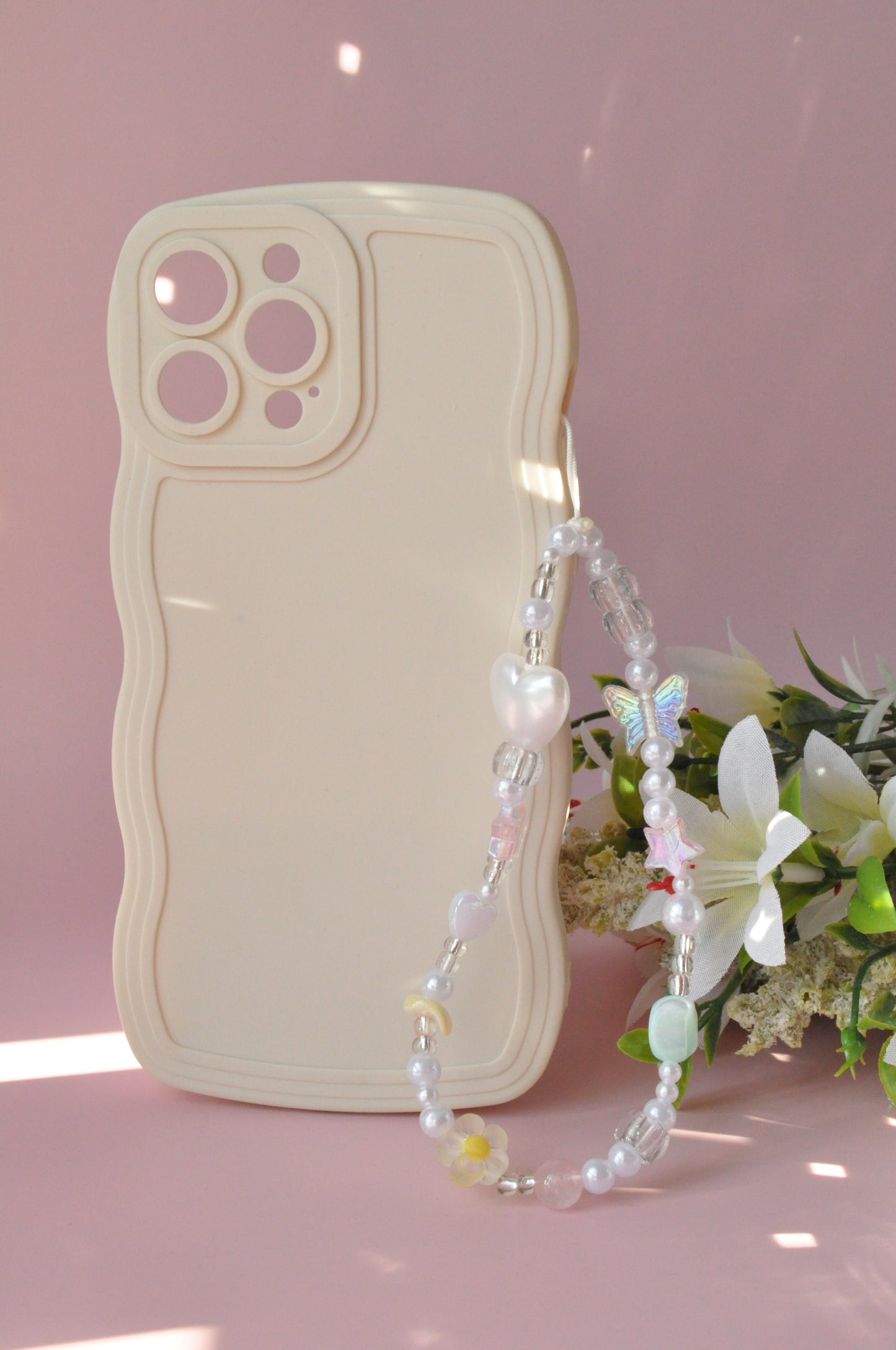Butterfly Pearl Phone Charm