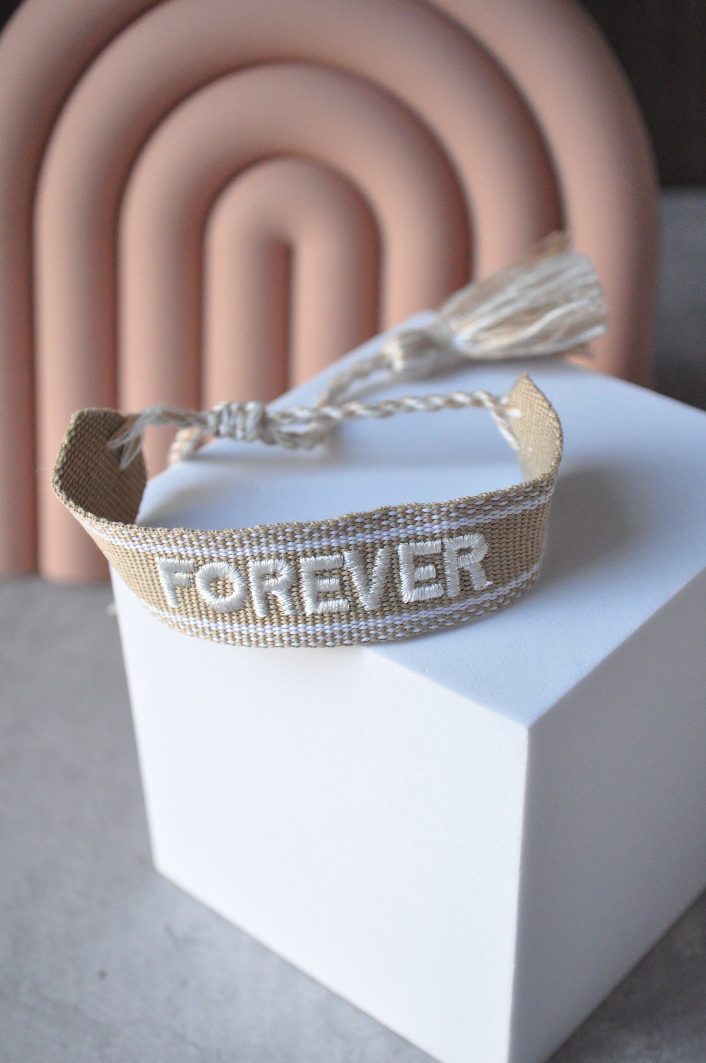 Adjustable Braided Motto Bracelet