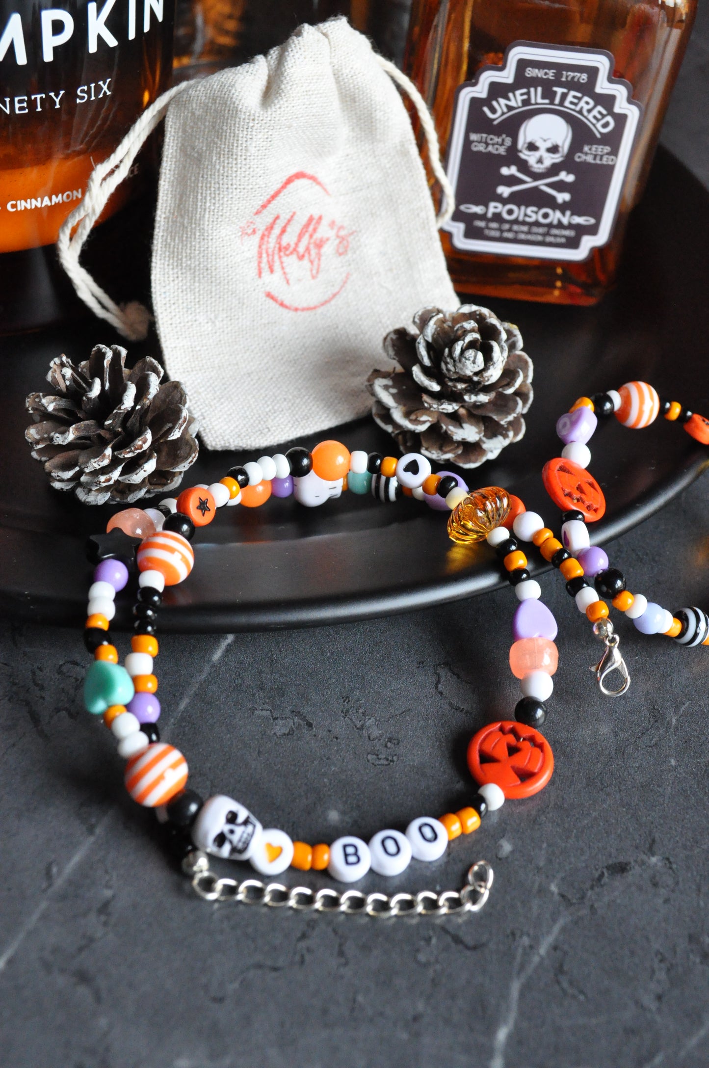 Beaded Pumpkin Necklace