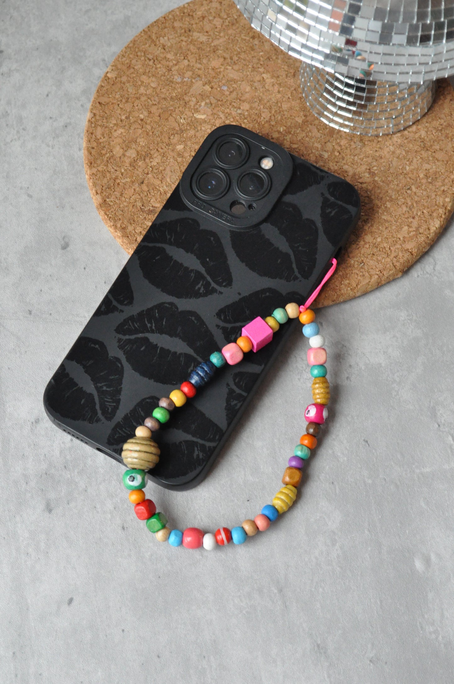 Personalised Wooden Phone Charm Strap