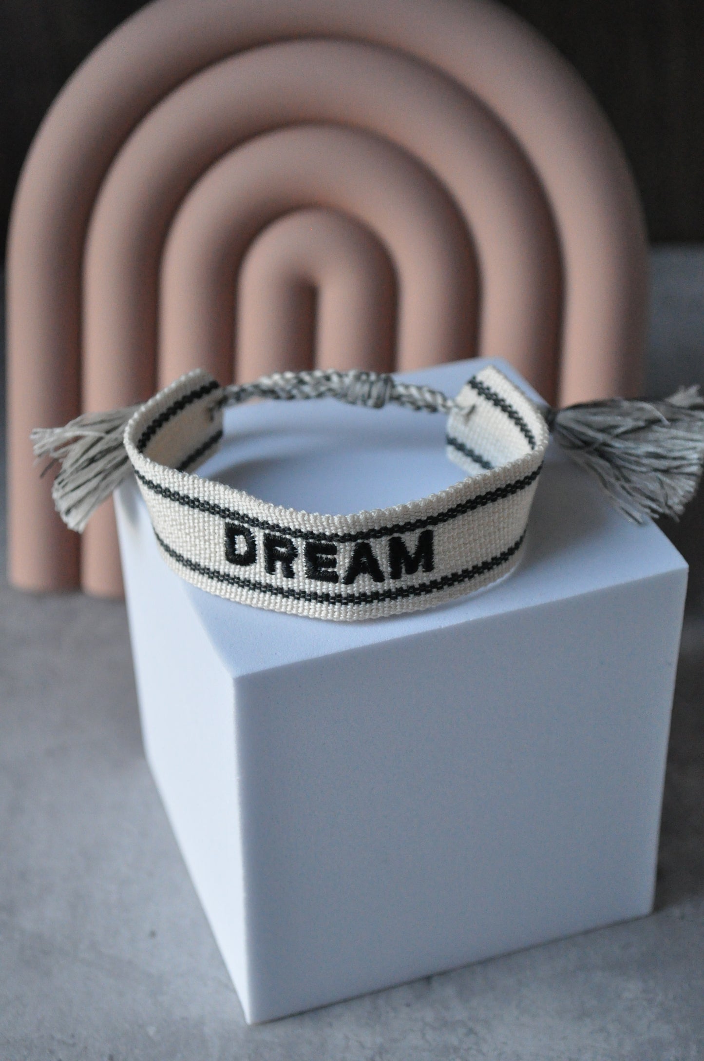 Adjustable Braided Motto Bracelet