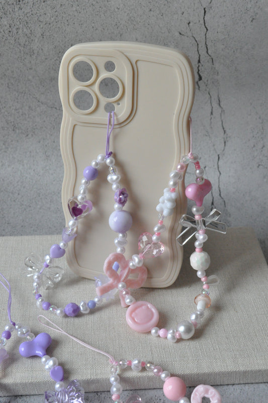 Cute Pink & Lilac Pastel Aesthetic Phone Charm