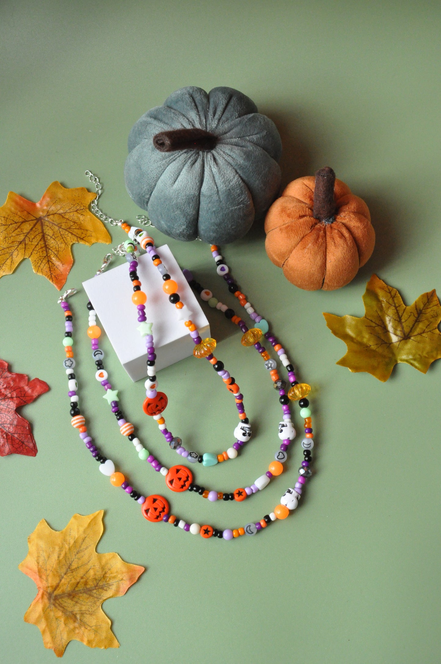 Beaded Pumpkin Necklace