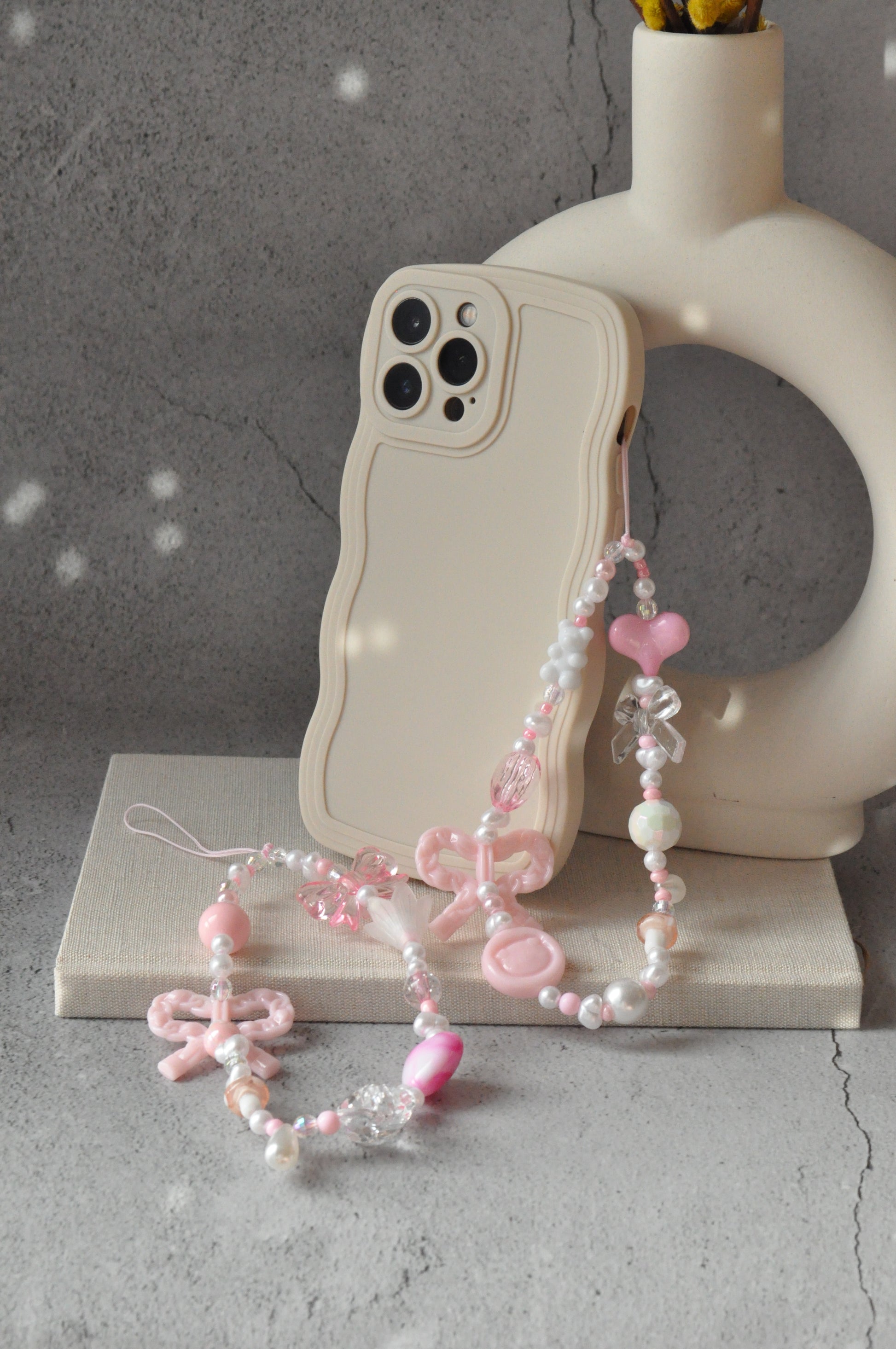 Pink Butterfly Pearl Phone Charm, Phone Accessories, Cell Phone Charm,  Kawaii Charm, Personalised Phone Chain, Key Chain Charm 