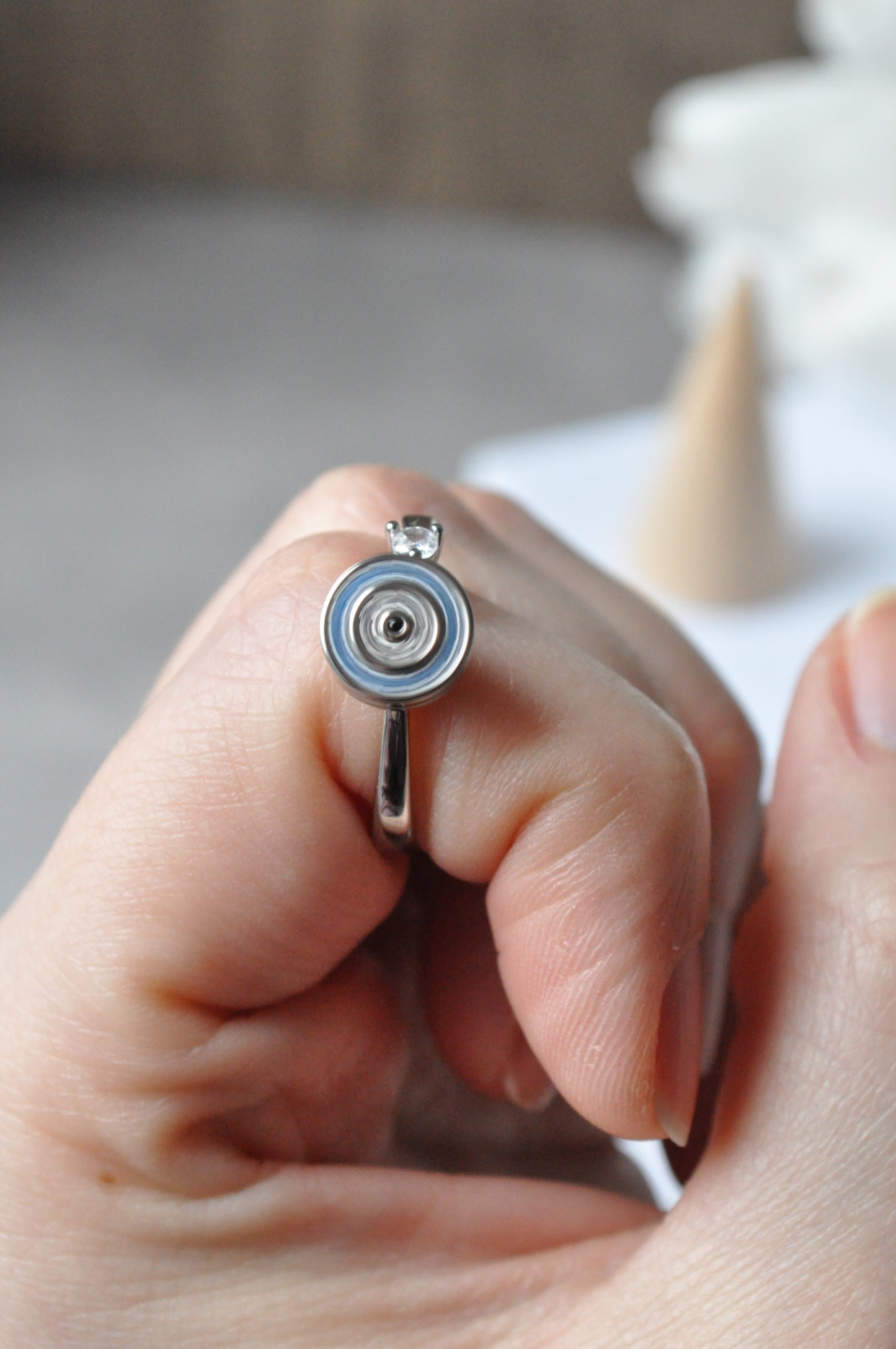 Anxiety Relief Spinning Evil Eye Ring