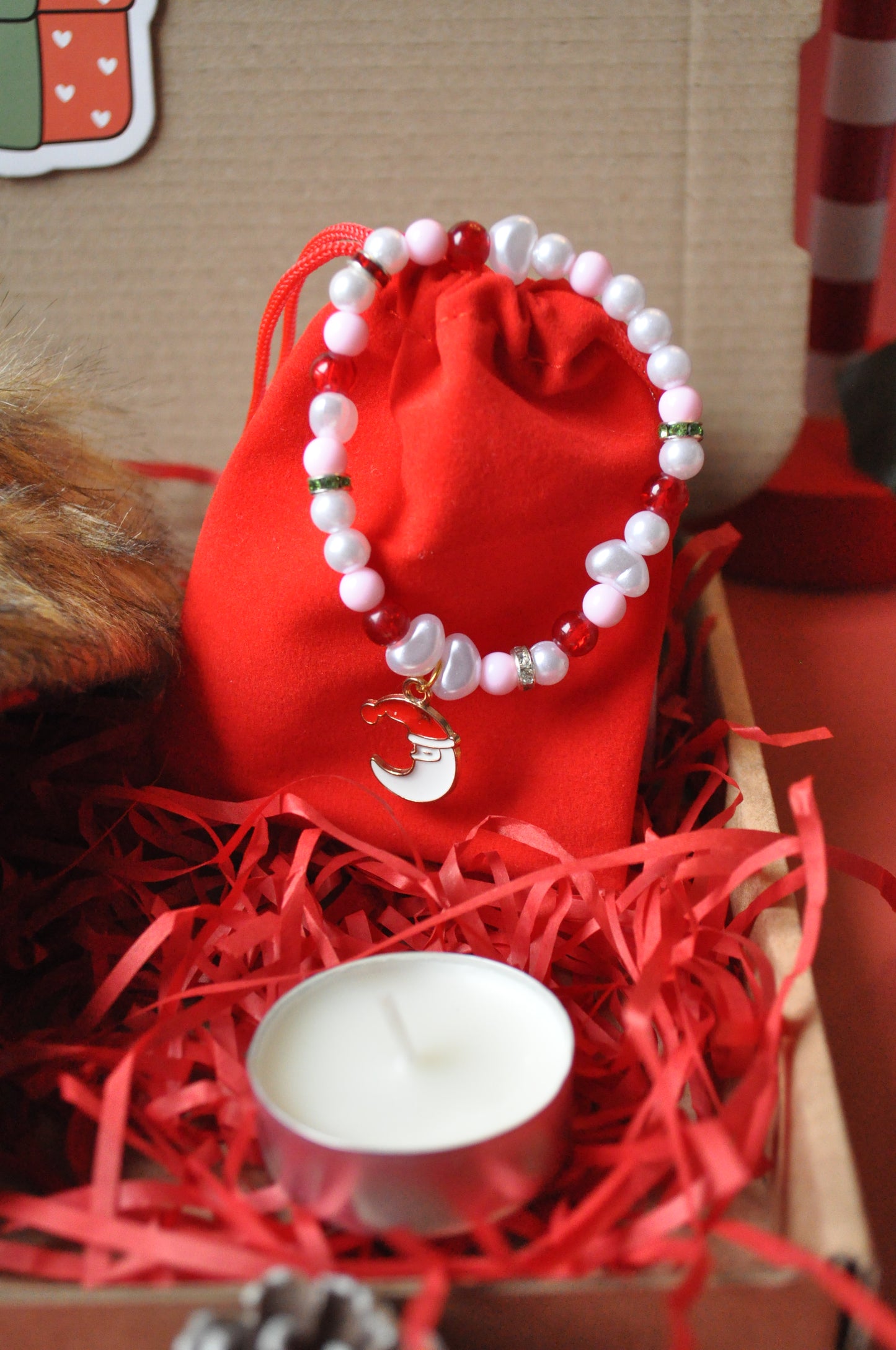 Festive Gift Set: Bottle Wrap & Bracelet