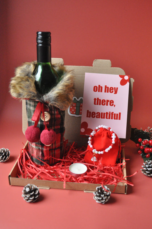 Festive Gift Set: Bottle Wrap & Bracelet