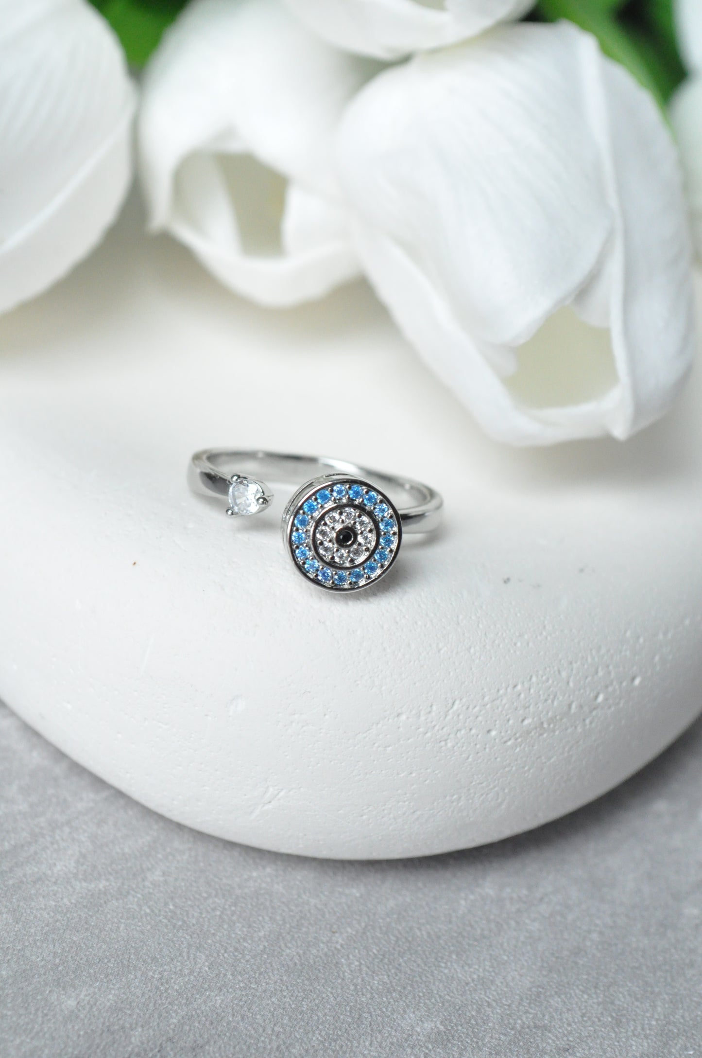 Anxiety Relief Spinning Evil Eye Ring