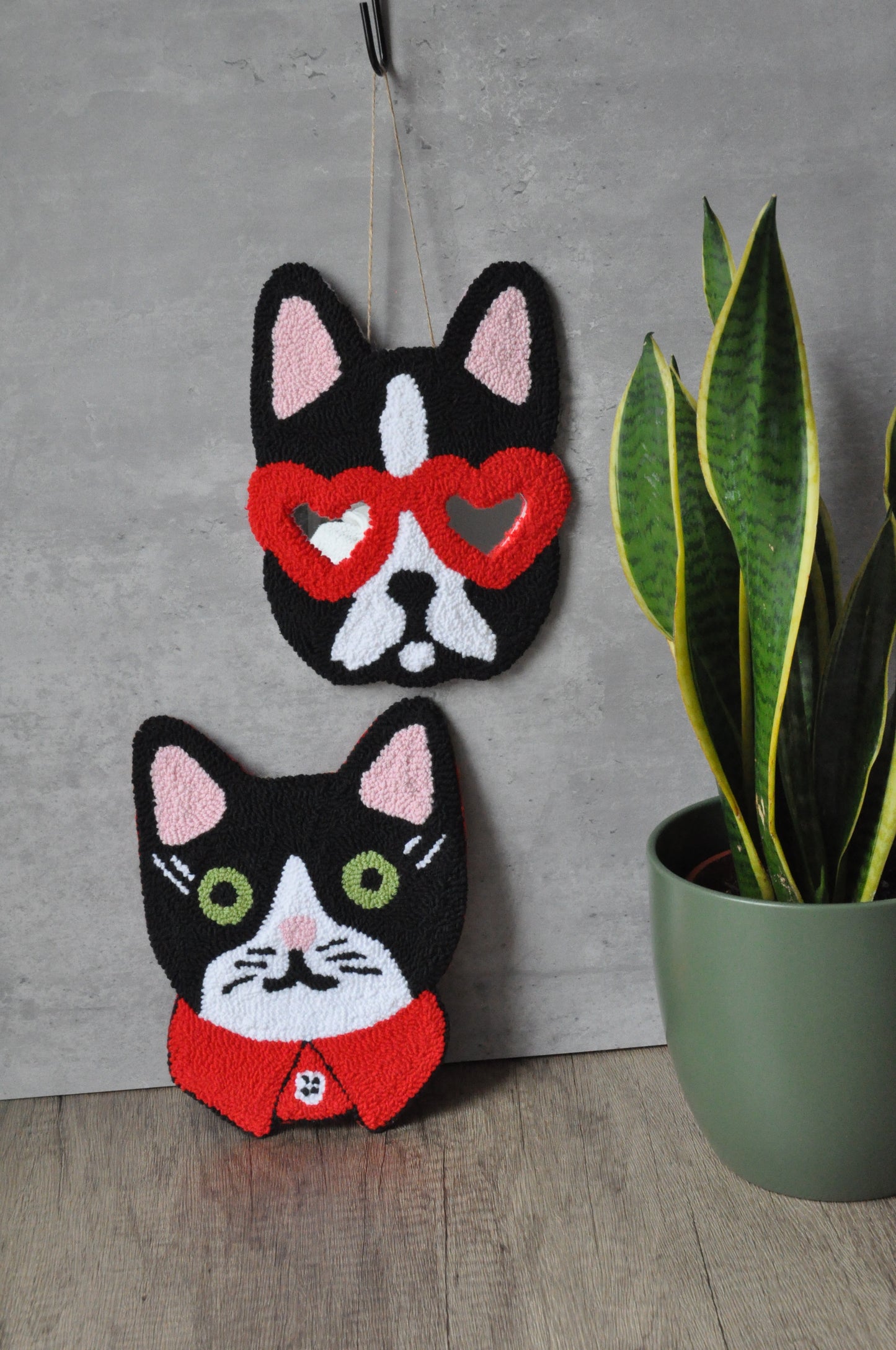 Funkie Frenchie & Elegant Whiskers Wall Hangings