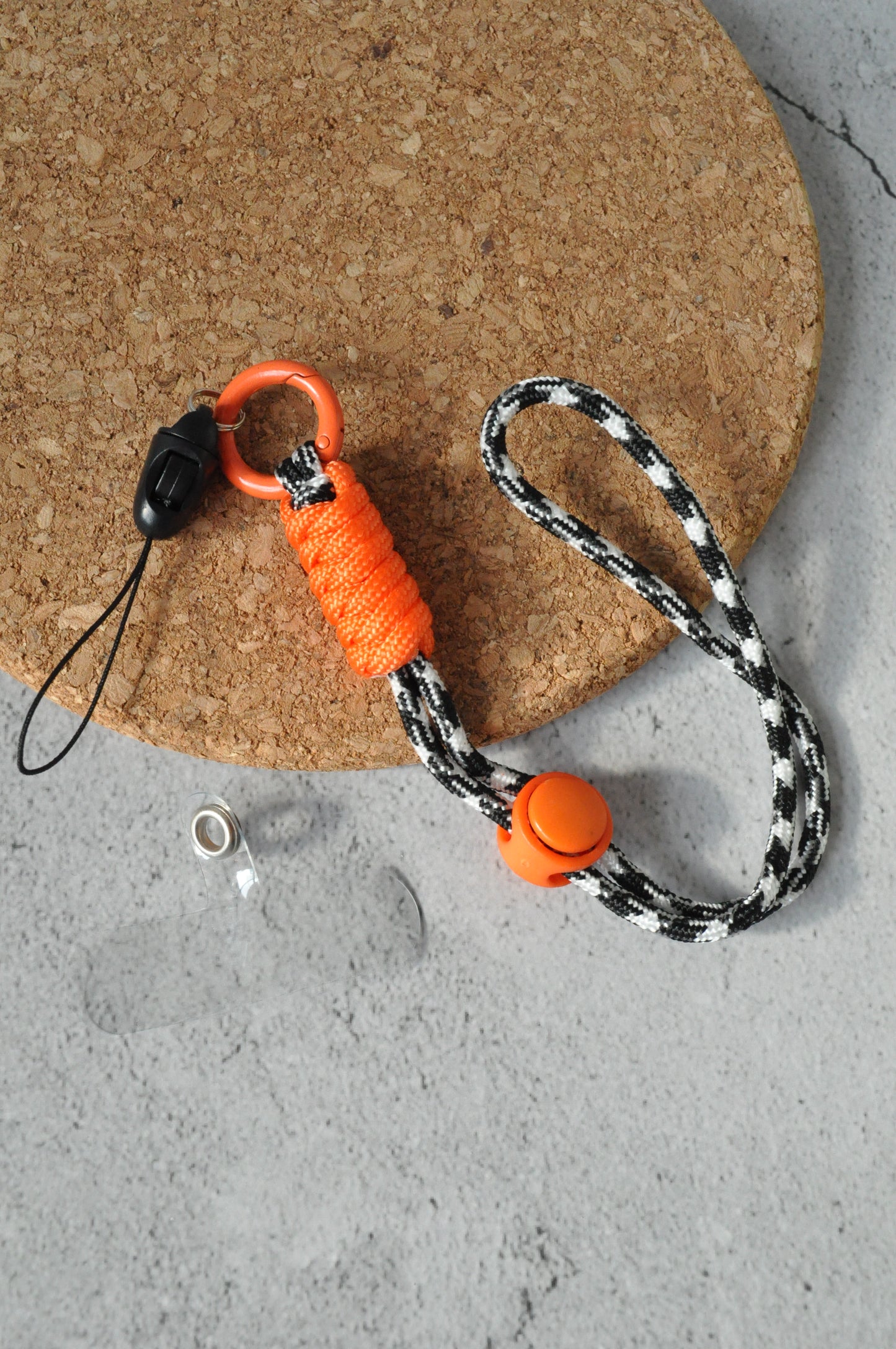 Orange Vibrant Colour Adjustable Wrist Strap | Mobile Phone Charm Strap