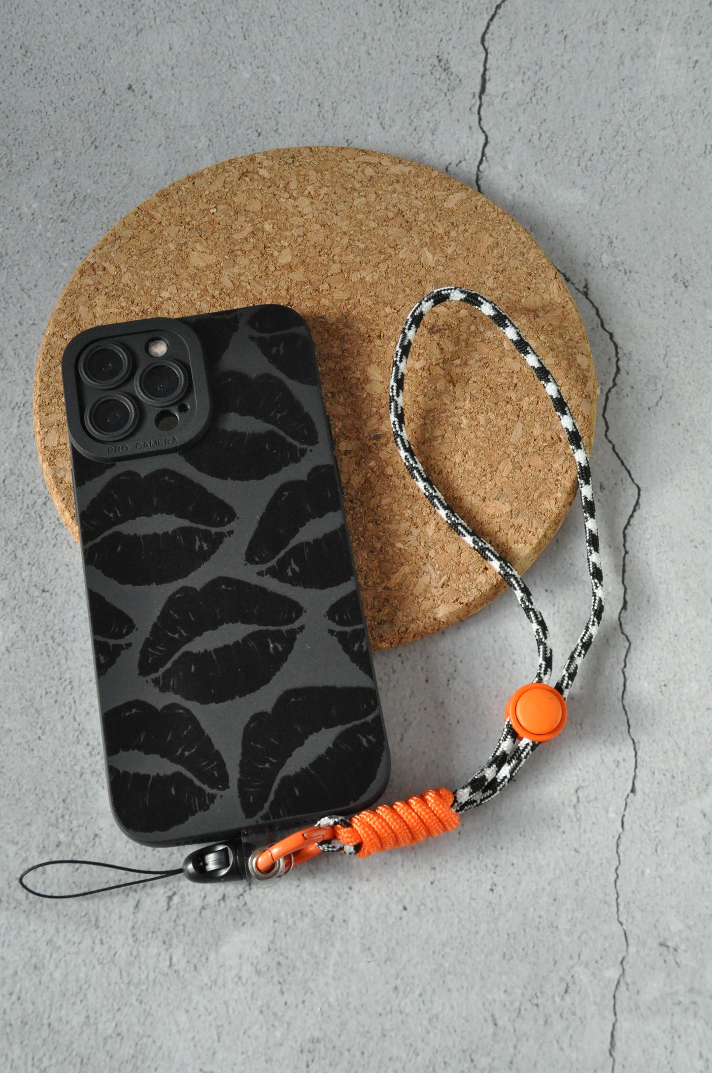 Orange Vibrant Colour Adjustable Wrist Strap | Mobile Phone Charm Strap