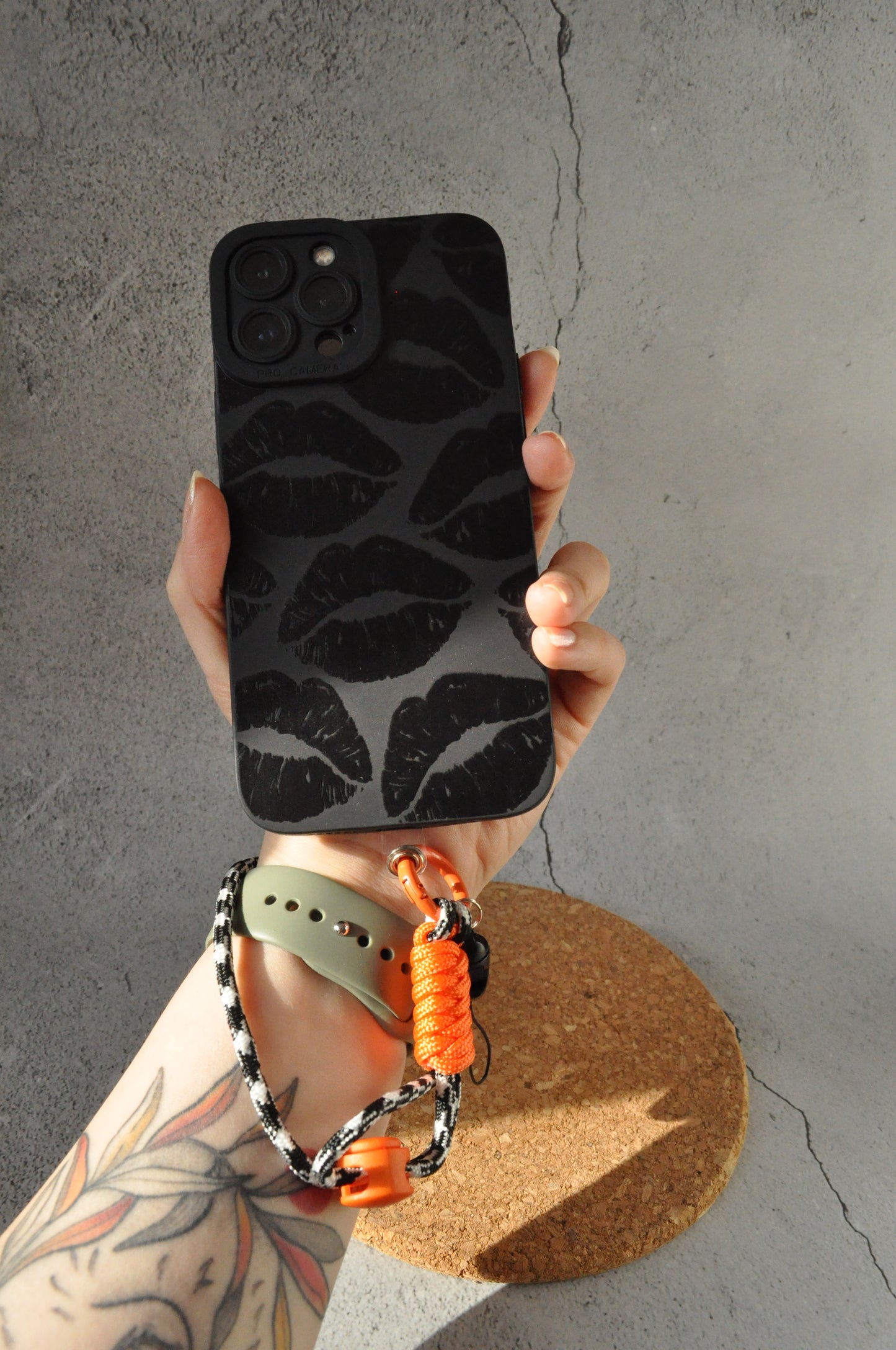 Orange Vibrant Colour Adjustable Wrist Strap | Mobile Phone Charm Strap